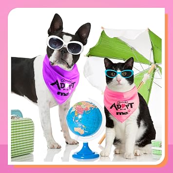 40 Pieces Adopt Me Dog Bandanas Bulk Multi Colors Bibs Triangle Dog Washable Scarf Kerchief Set for Small Medium Large Cats Pets Costume Accessories Decoration