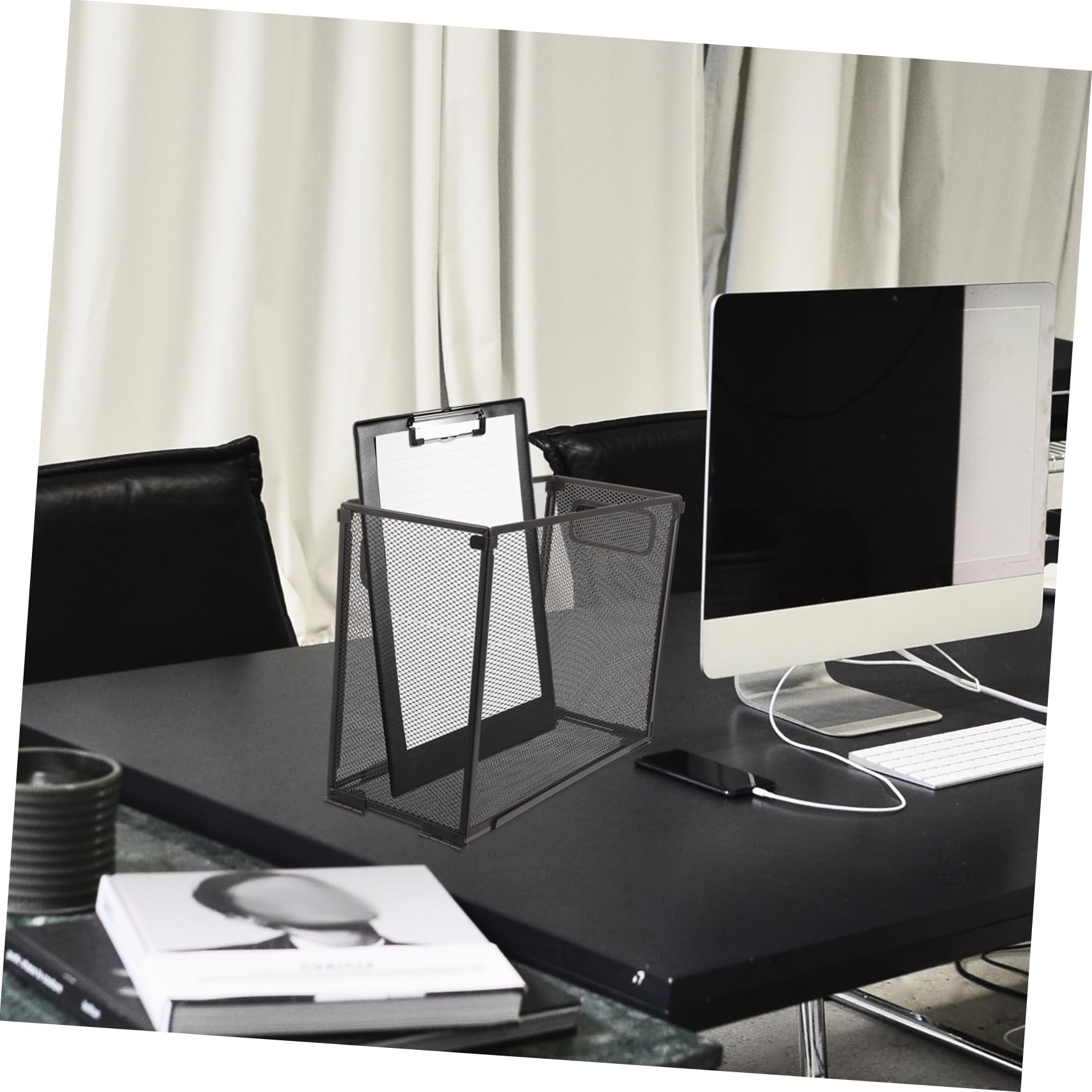 Veemoon Porte Document Boîte De Rangement Pliable pour Bureau Caisse De Classement pour Dossiers Et Documents Organisateur De Bureau Simple Et Élégant