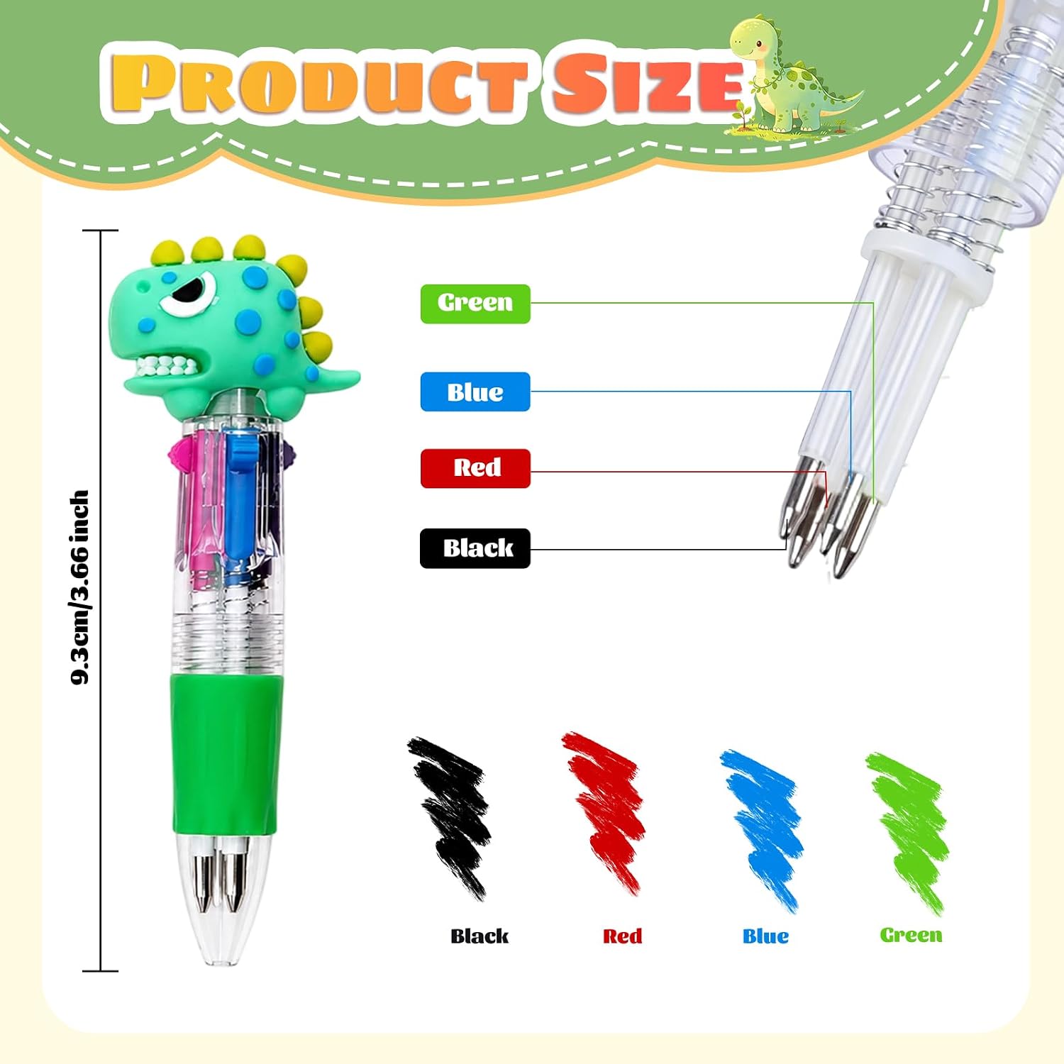24 Sets Dinosaur Multicolor Pens in One 4-in-1 Cute Pens image 2