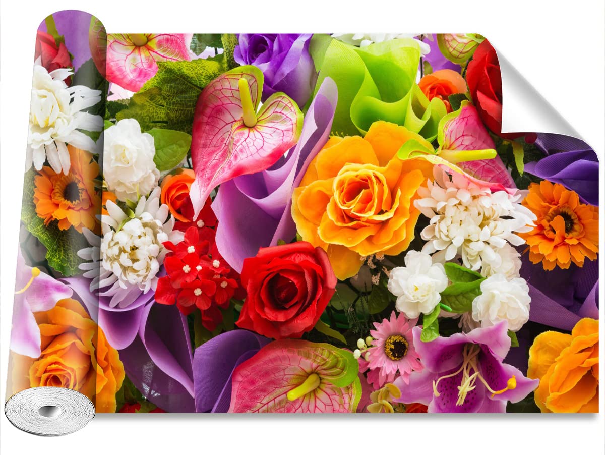 Papier peint moderne fleurs Tulup 416x254cm pour decoration murale camouflage de maison