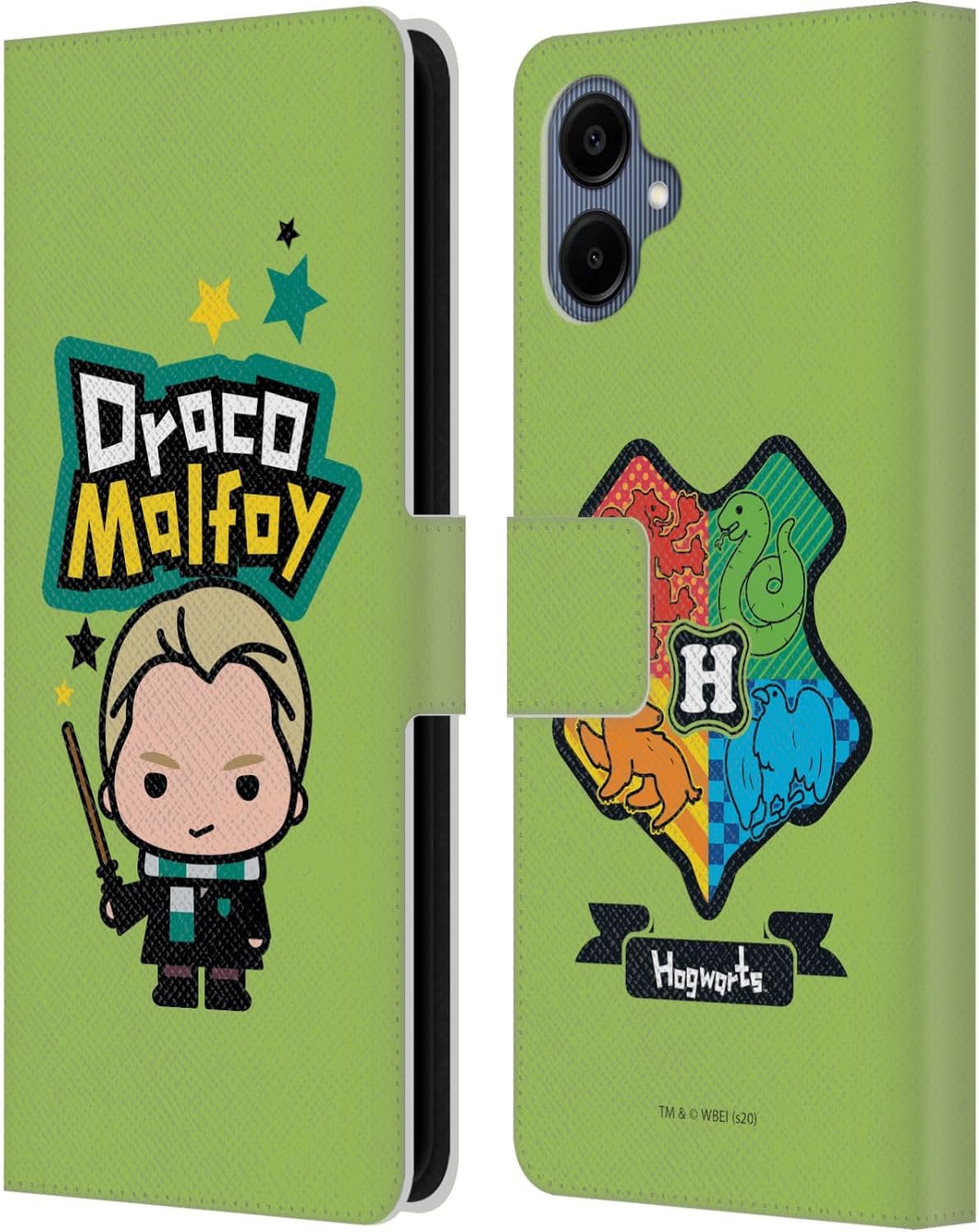 Head Case Designs Officially Licensed Harry Potter Draco Malfoy Deathly Hallows XXVIII Leather Wallet Case Compatible with Samsung Galaxy A06 4G / 5G