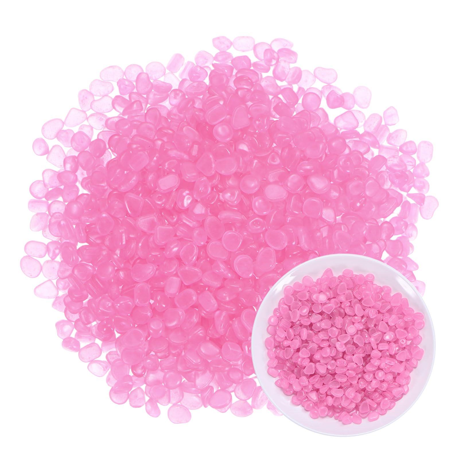 M METERXITY 3000-Pack Glow in the Dark Rocks 0.31"-0.44" Resin, Purple