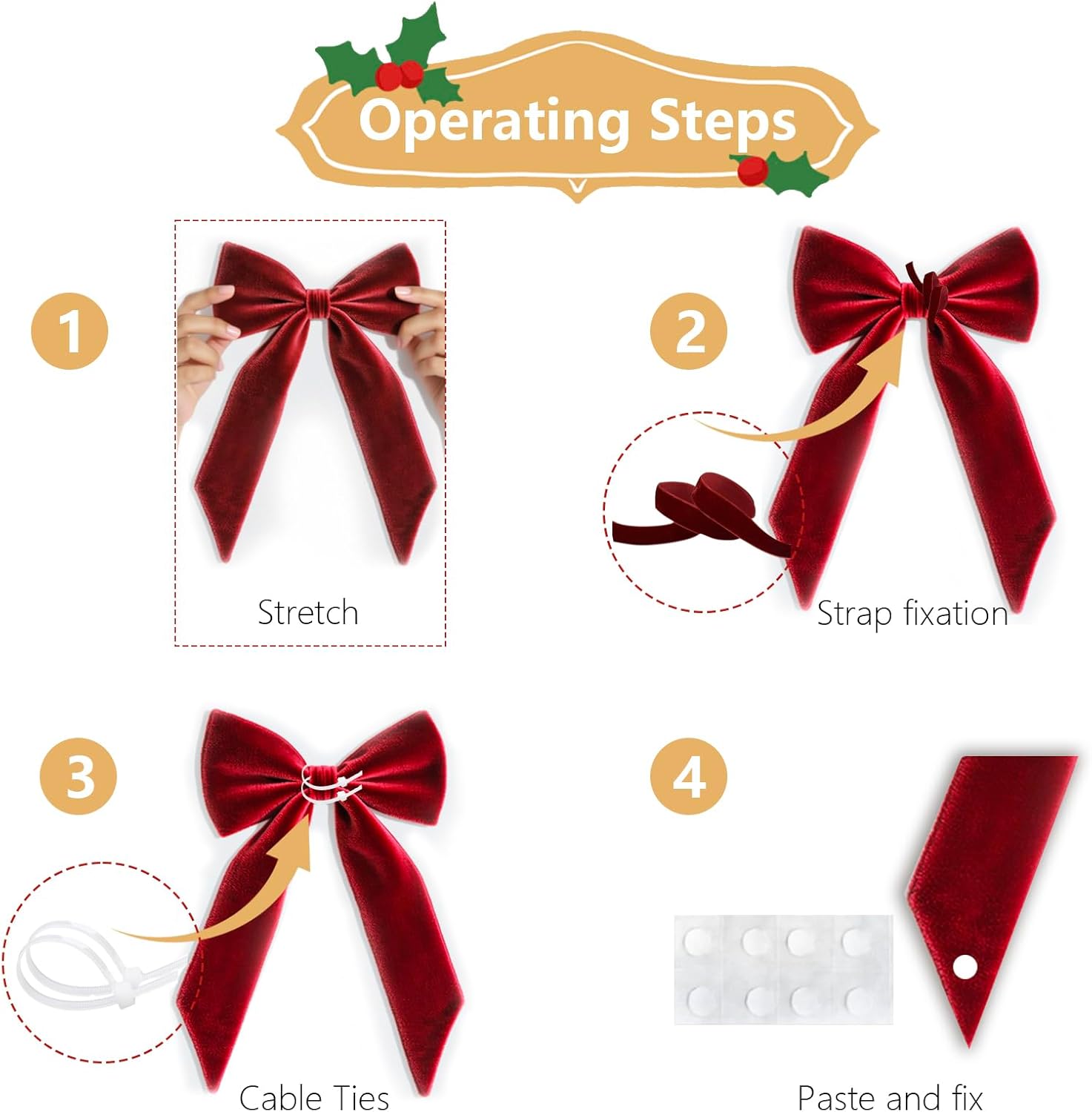 Big Red Bow Christmas Decorations,Giant Coquette Ribbon Tie for Christmas Tree Topper Bow, Bow Wall Decor with Backdrop for Birthday Party Room and Wedding Engagement(Wine Red,29.52 x 14.96 Inches)