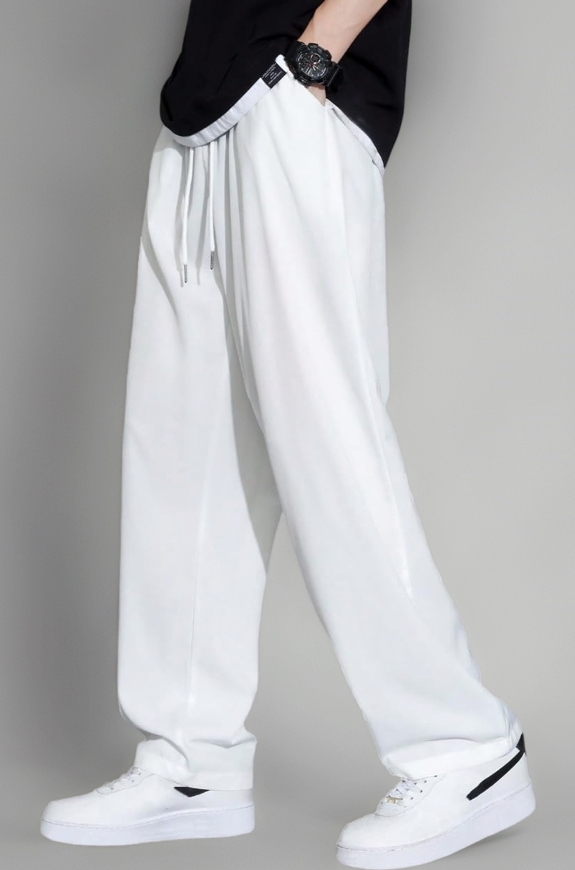 dockstreet Men's/Unisex || Open Bottom || Stretchable || Drawstring Bottom Drawstring Pure Cotton Stretchable Baggy Jogger Pants