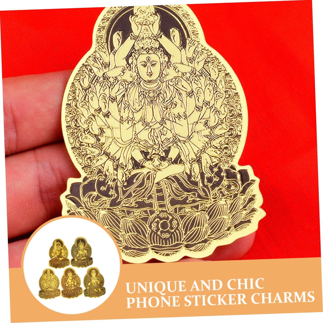 Cabilock 5pcs Chic Amulet Sticker Chinese Decals for Year Celebration Lightweight and Design Unique Zodiac Theme for Festive Decoration and Personalization