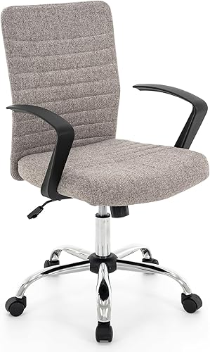 422 Silla de oficina acanalada con respaldo alto, ergonómicamente diseñada con reposabrazos, sillas giratorias ejecutivas para computadora con