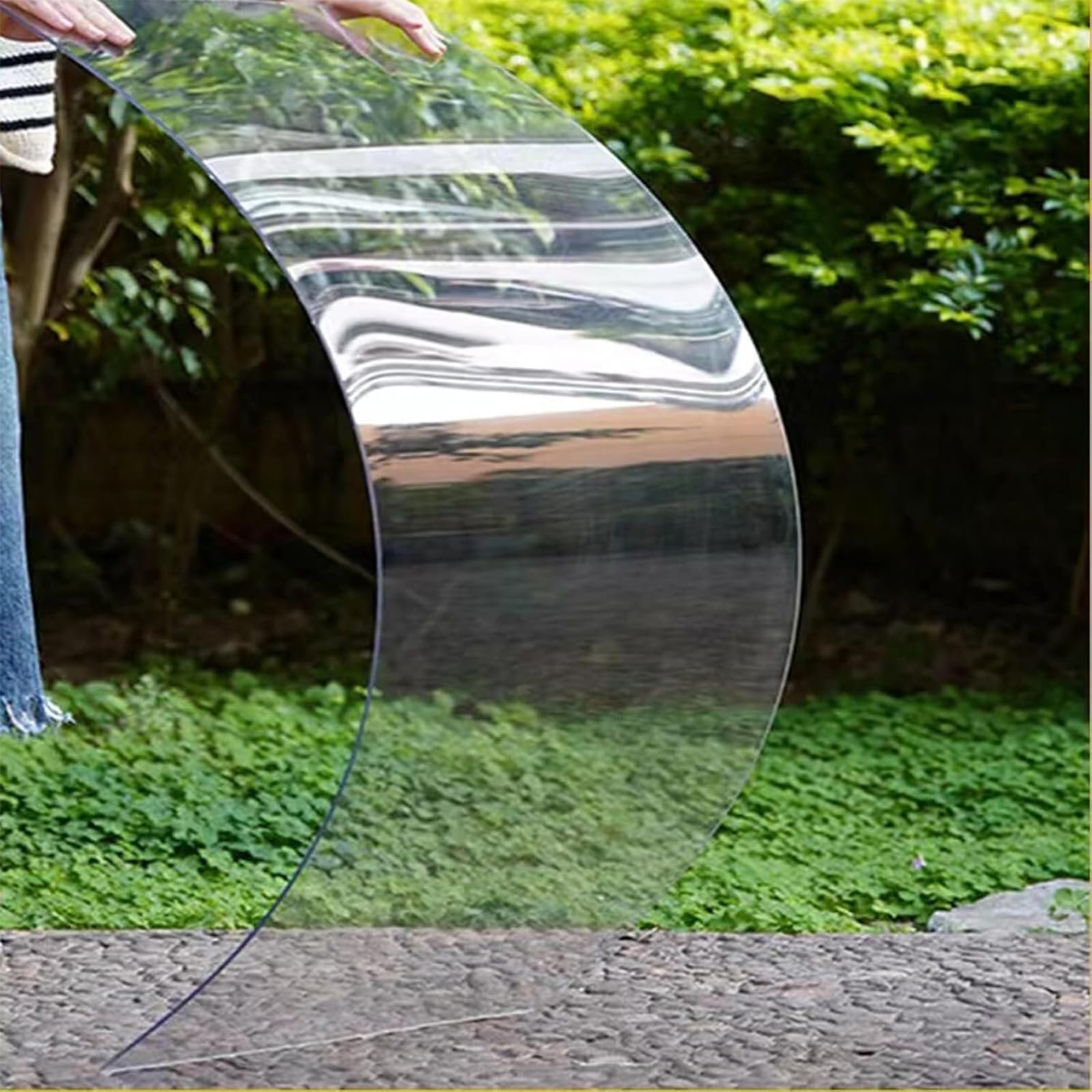 Hggdsac Clear Polycarbonate Roof Panels, Transparent Roof Sheets, Strong Impact, Anti-UV Rainproof Insulation Protection, for Outdoor Greenhouse Covering Shatterproof Durable Material(1.22×10m)