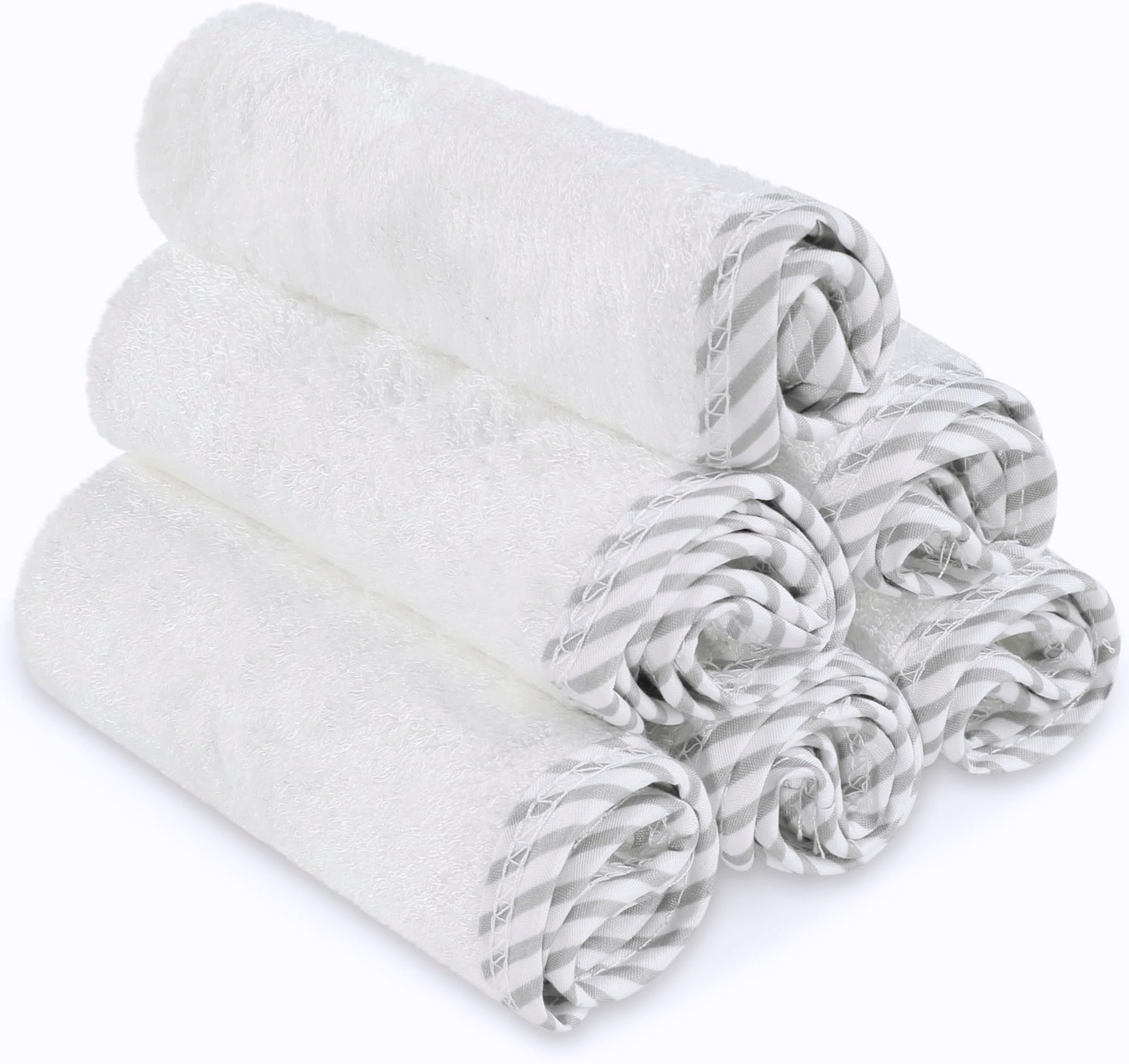 Premium Baby Washcloths – 100% Bamboo Baby Towels Set of 6 – Ultra Soft and Absorbent Baby Bath Towel Pack – Perfect Baby Shower Gift for Baby Boy or Girl by San Francisco Baby
