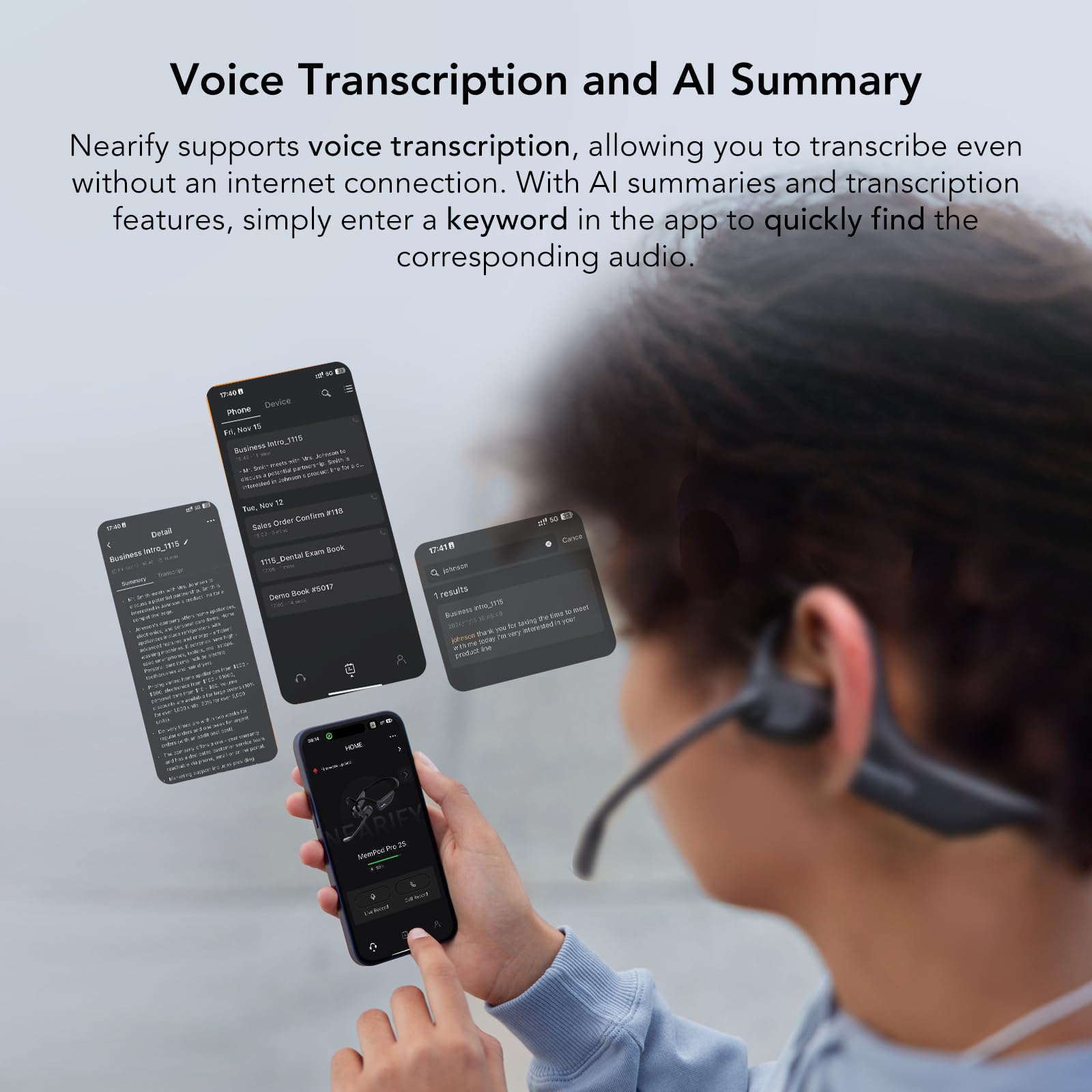 【033】Nearity MemPod Pro 2S オープンイヤー ボイスレコ Amazon.com: NEARITY MemPod Pro 2S Voice Recorder Headset
