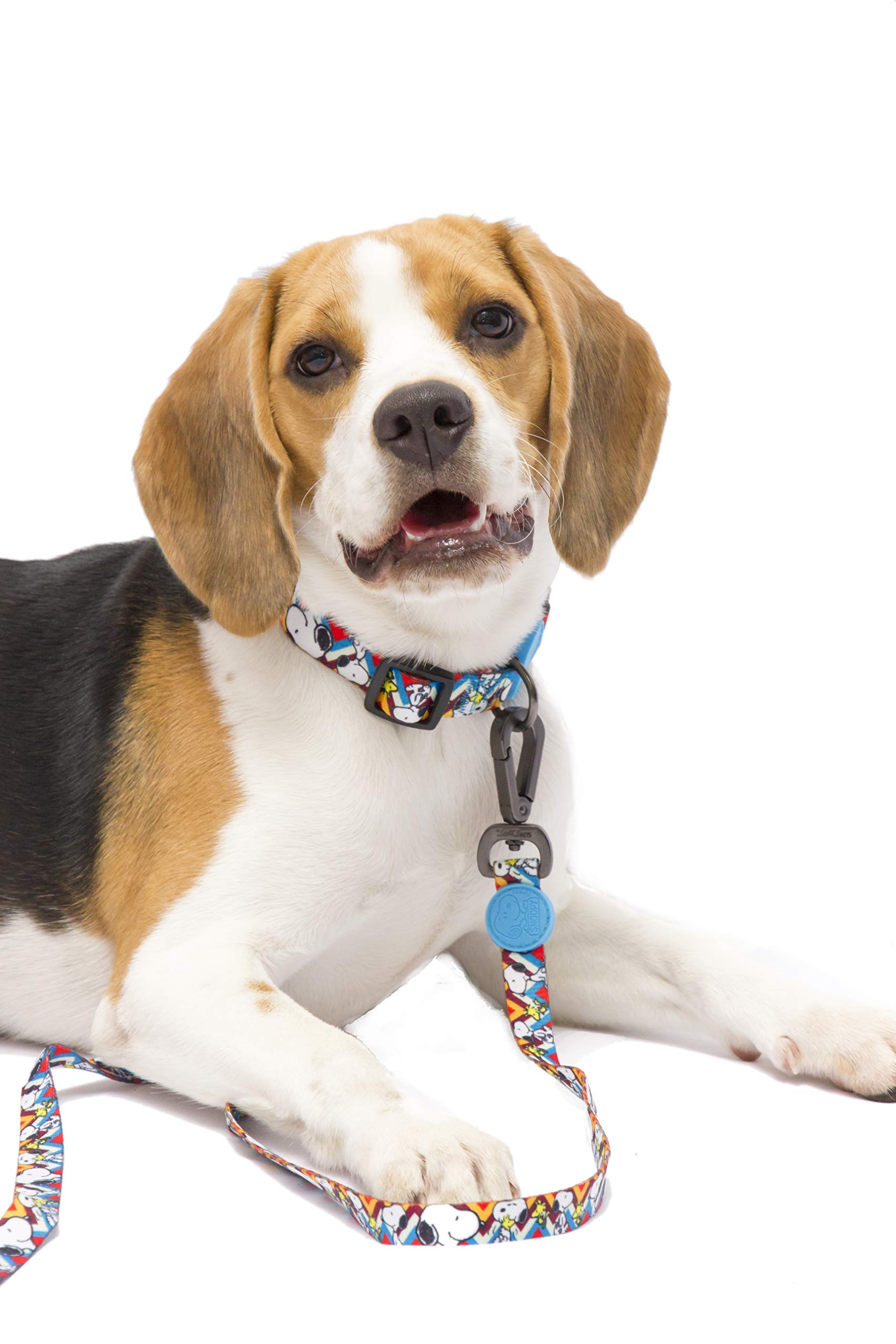 ZOOZ PETS Huisdierhalsband voor honden, verstelbaar, officiële snoopy-halsband voor honden, zeer veilig, elegante halsband voor grote en kleine honden