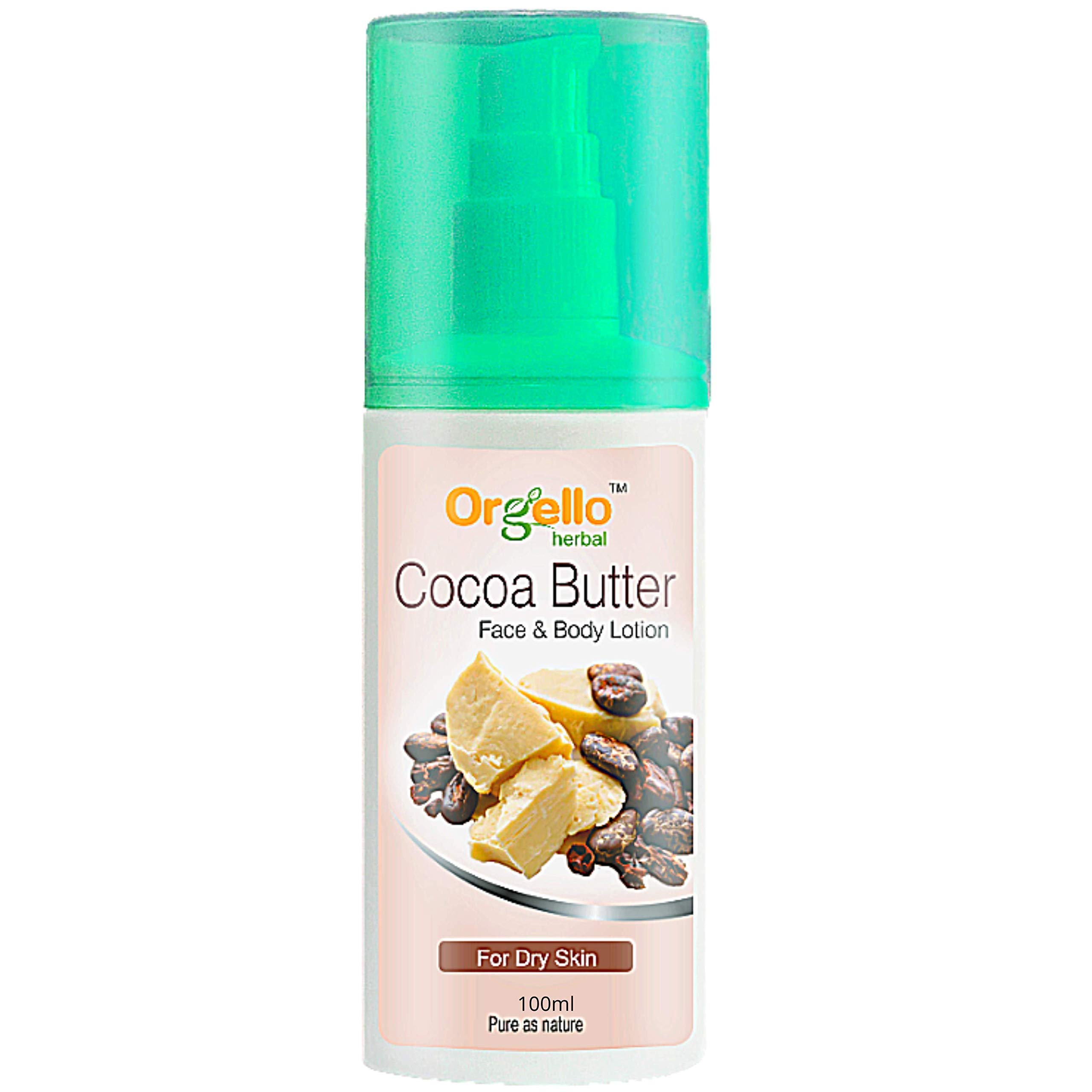 Herbal cocoa glow body lotion (1 x 100 ml) Pack of 1 - body moisturizer for dry skin - face and body lotion with Cocoa Butter Liquorice Nagkesar Almond Moisturizer Body Lotion