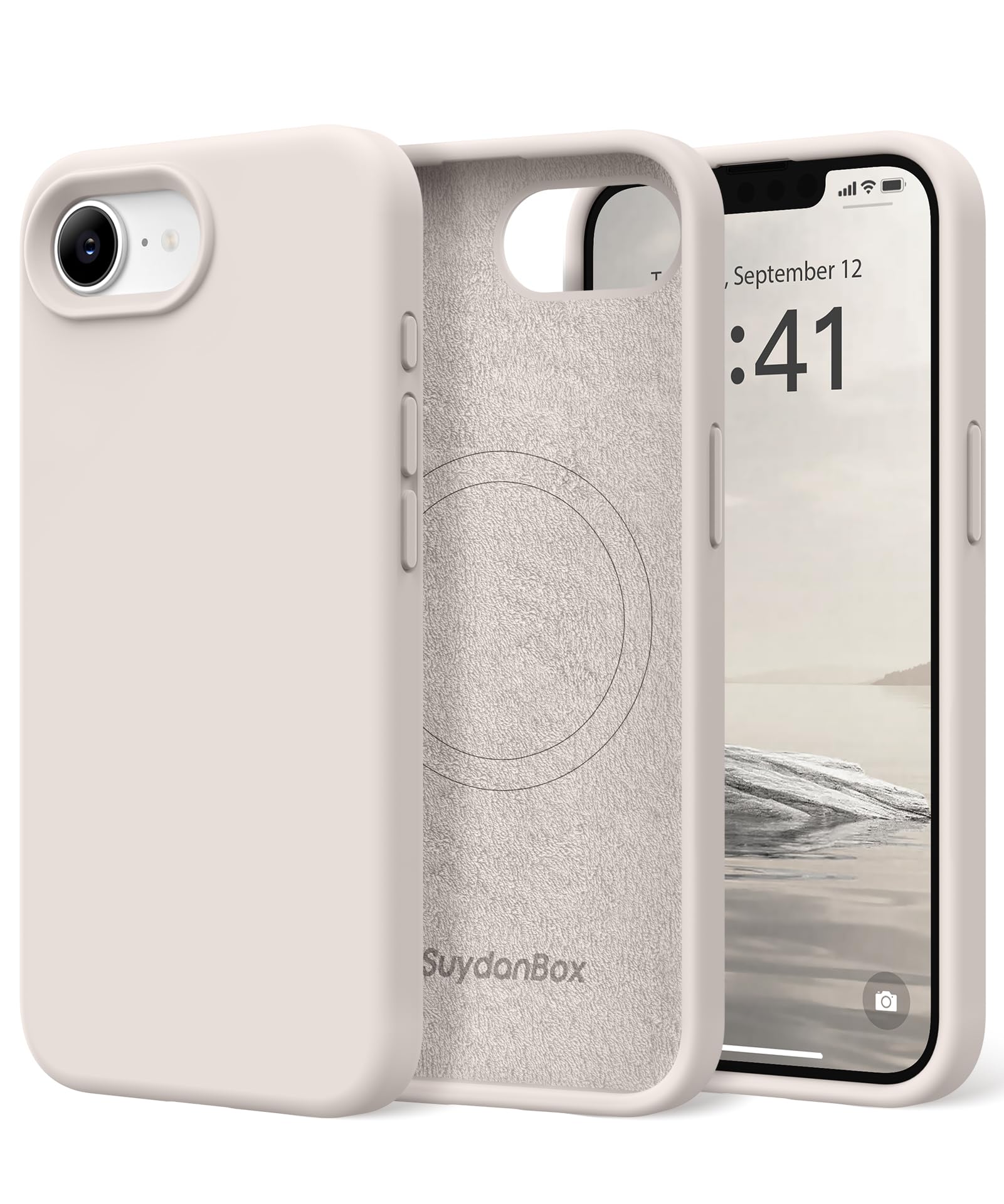 Magnetic for iPhone 17e/iPhone 16e Case Silicone Stone