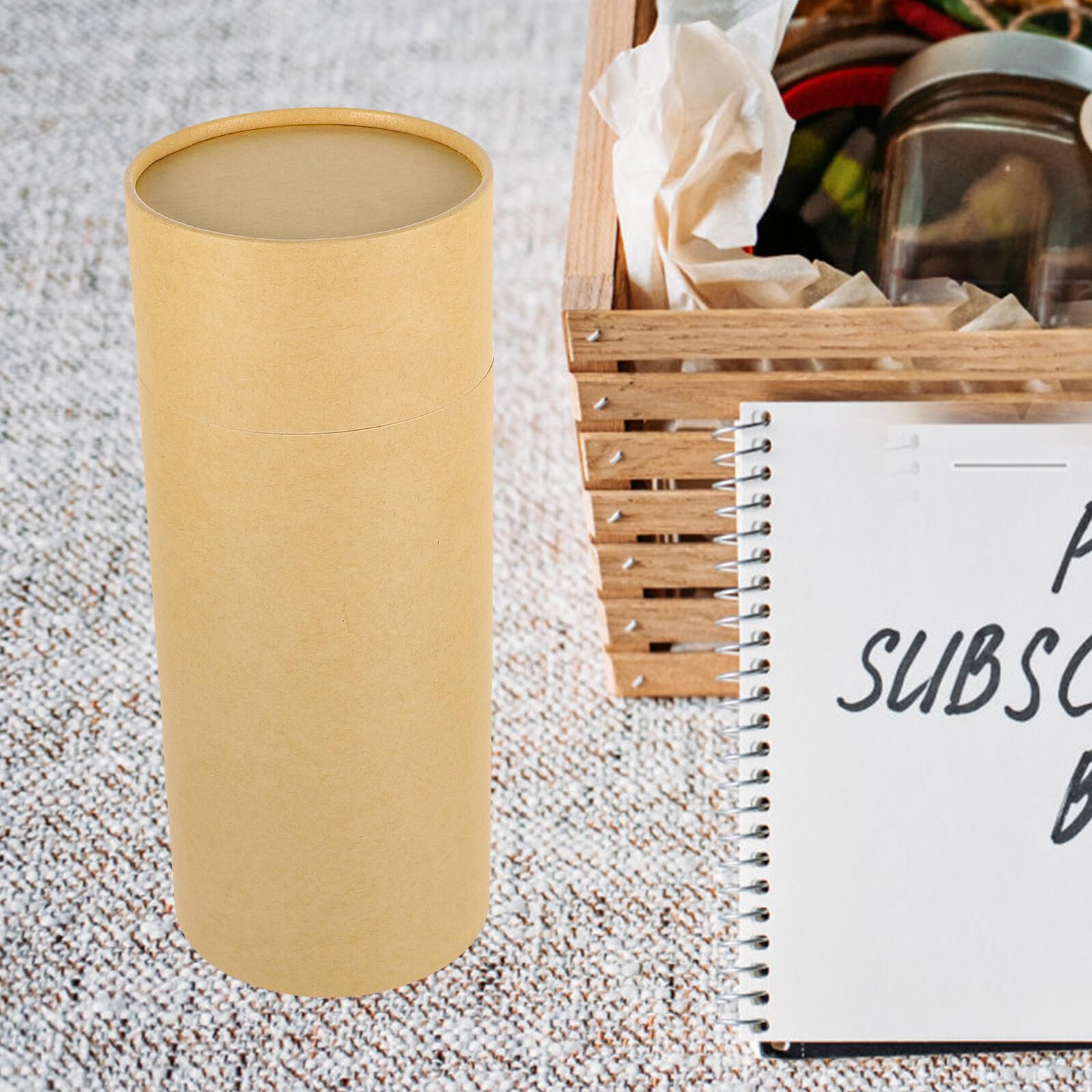 FRCOLOR Urna para Mascotas Biodegradable de Cartón Kraft, Diámetro 10 Cm X 26 Cm, Caja Funeraria para Mascotas, Tubo para Esparcir Cenizas, Urna para Cremación y Memorial de Perros