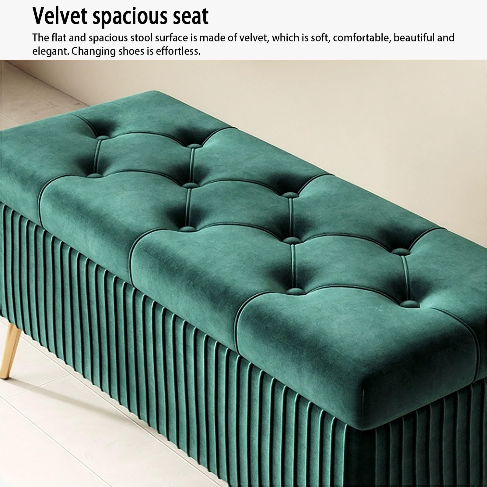 Gepolsterte Lagerung Osmanischen Schlafzimmer Lagerung Hocker Make-up Eitelkeit Hocker Fußstütze Sofa Wohnzimmer Hocker Sofa für Nacht Stilvolle Multifunktionale Lagerung Lösung