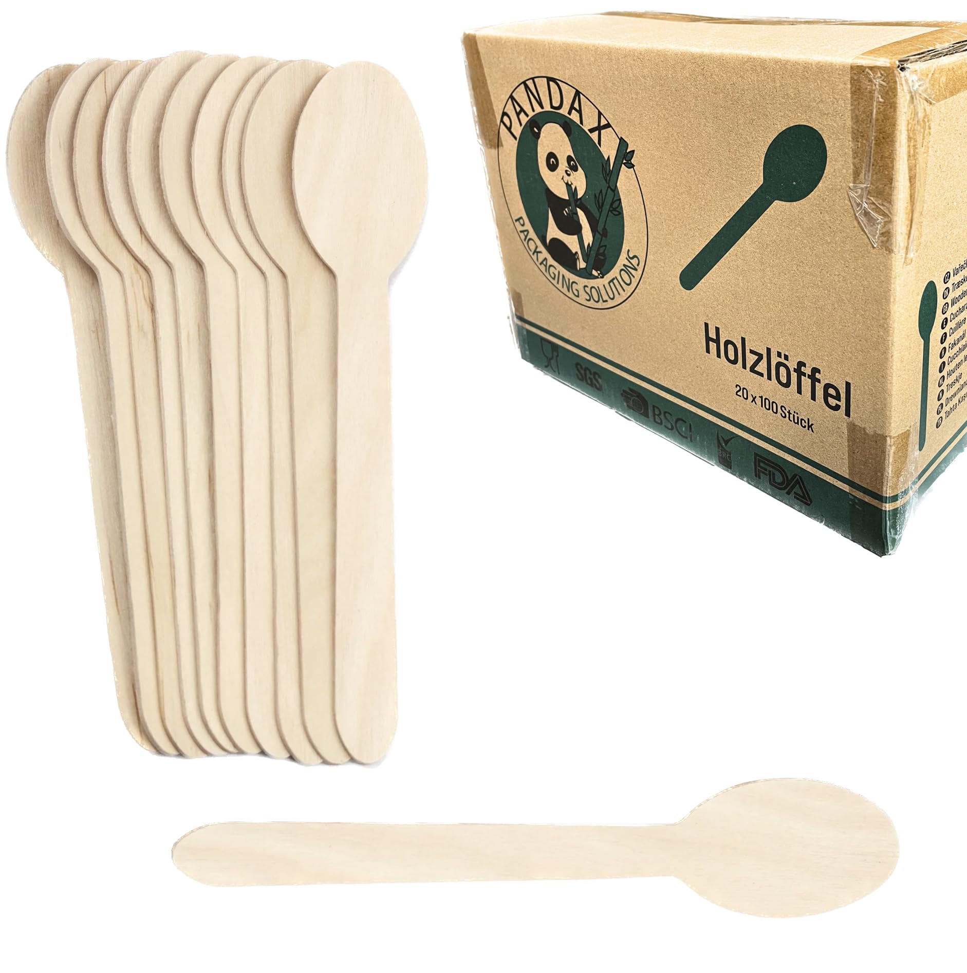 Cuillères en bois jetables pour éviter la vaisselle en fête