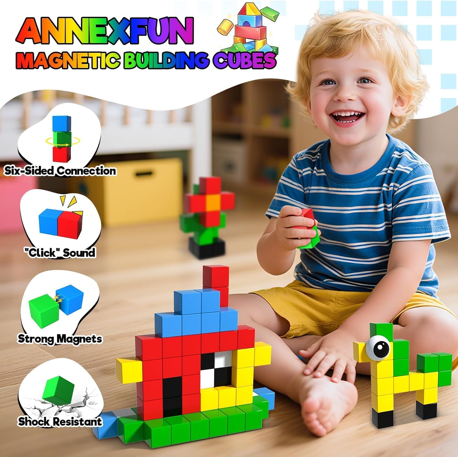 156PCS Magnetic Blocks