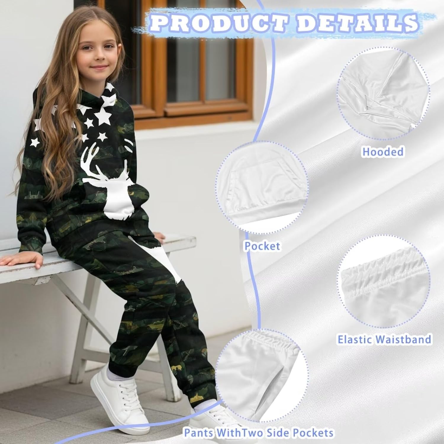 DISNIMO Hoodie and Sweat Pants for Boys Sweatshirt for Kids Clothing Sets Sweatsuits Set Girls Tracksuit Jogger Pants