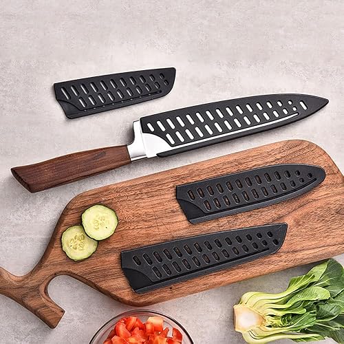 Miniatura 2 de Juego de 8 protectores universales de cuchillos, fundas de plástico para cuchillos de cocina, fundas para cuchillos, protector de hoja para pelar,