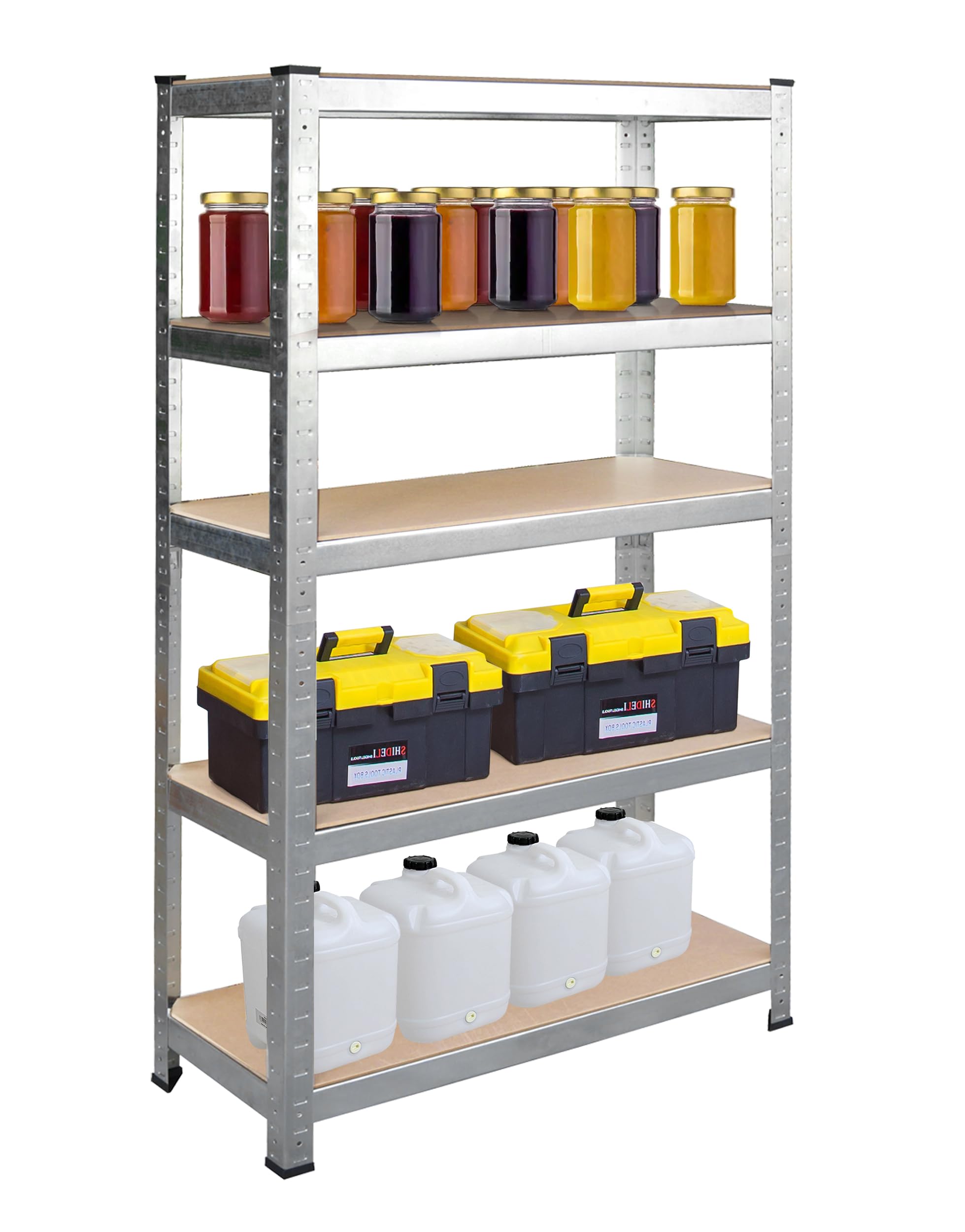 Humberg Scaffalatura per magazzini, 2 pezzi, per cantina, officina, scaffalatura per carichi pesanti, fino a 875 kg, 40 x 90 x 180 cm