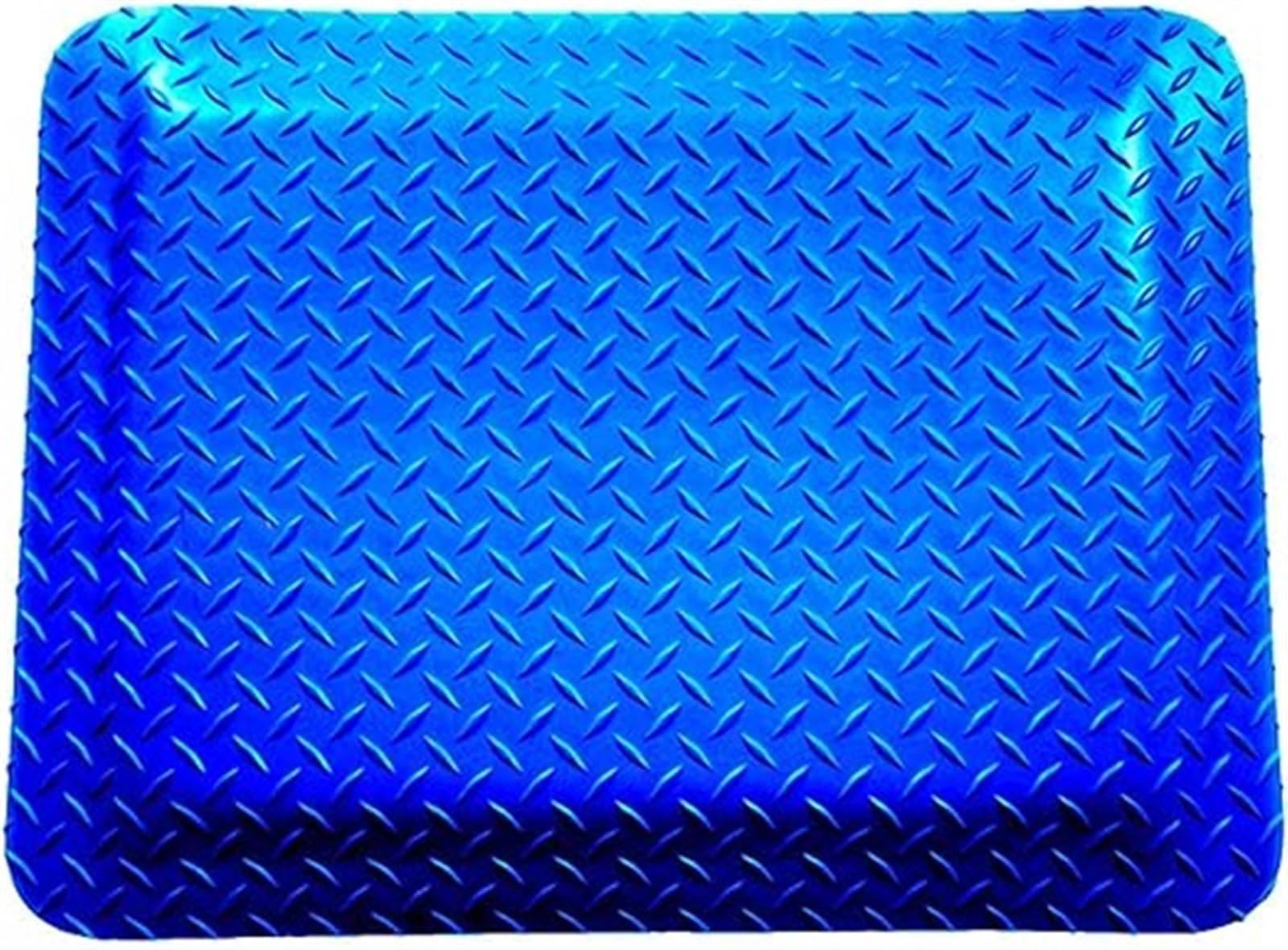 CAFIEDR W80Cm Heavy Duty Diamond Sponge Industrial Anti-Fatigue Floor Mat Ergonomic Workplace Mat.Blue-80x150cm