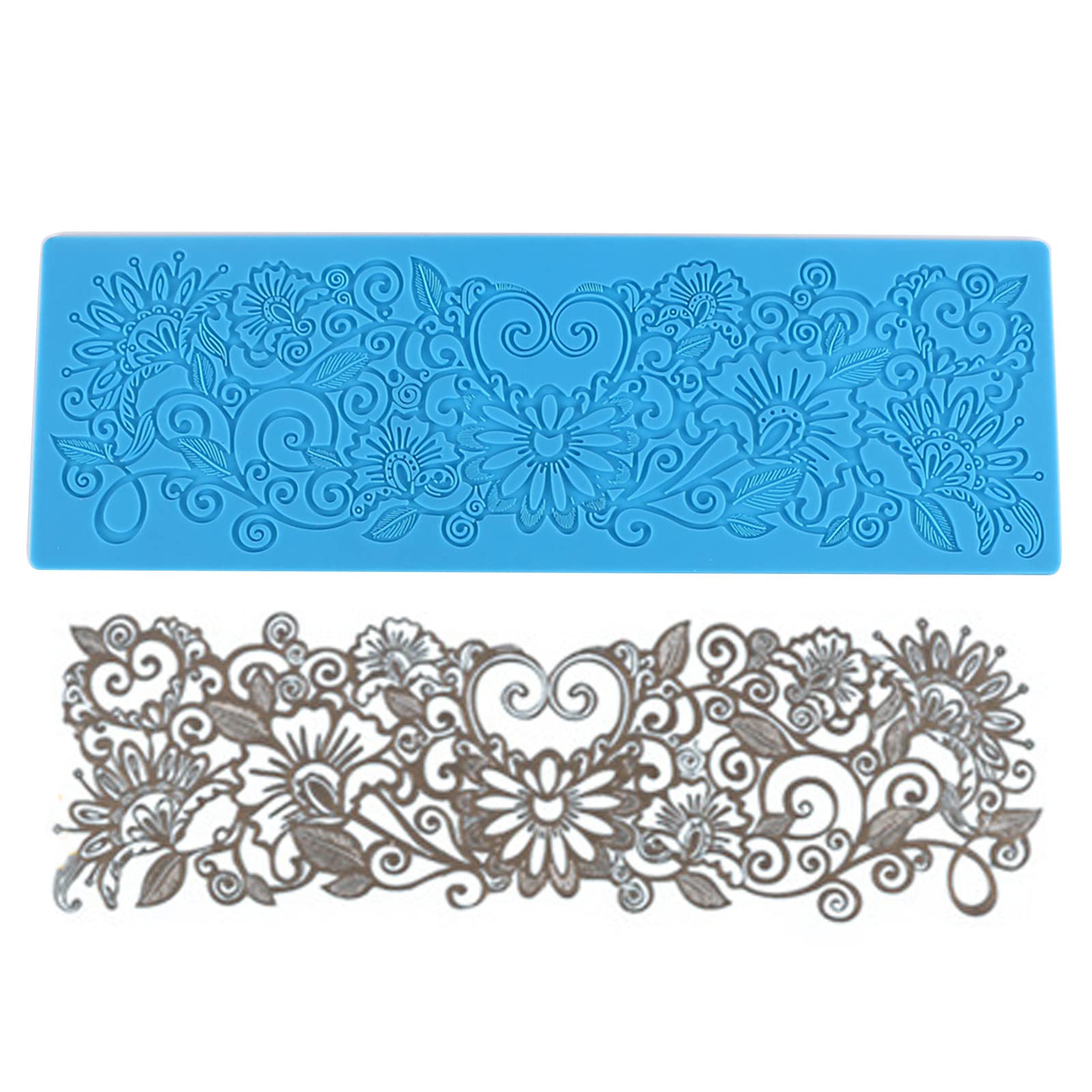 NEWFT Handmade Soap Making Supplies Silicone Fondant Exquisite Flowers Cake Decorating Family Candle Flexible