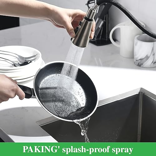 Miniatura 3 de PB1028 - Grifos de cocina, a prueba de salpicaduras, grifo de fregadero de cocina, grifo de fregadero, grifo de cocina extraíble, grifos de RV,