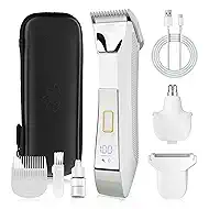Karrte Women's Razors for Shaving Pubic Hair, 3-in-1 Wet & Dry Bikini Trimmer for Women's Private Area, Replaceable Ceramic Blade Head Electric Shaver with Travel Lock