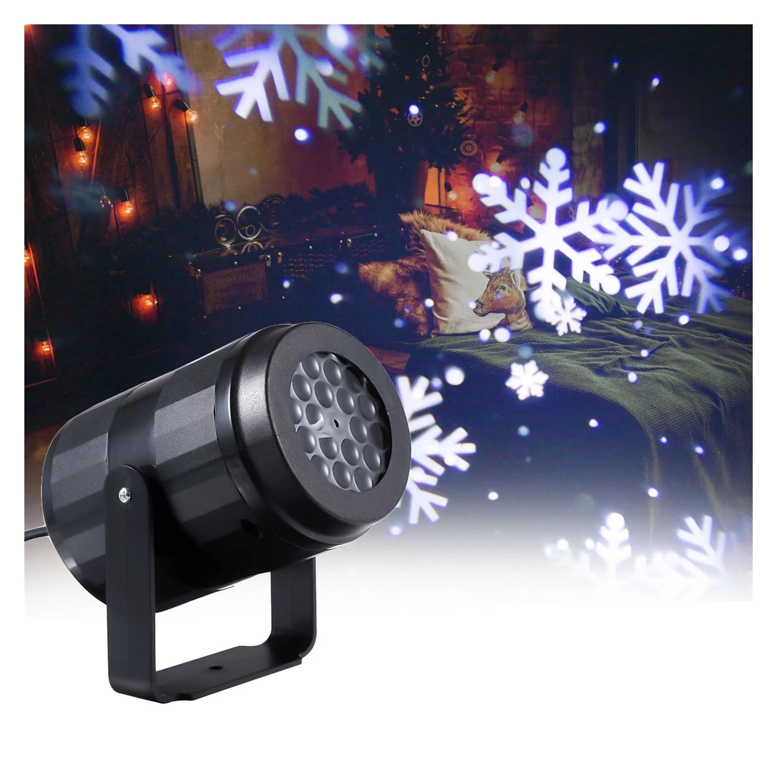 Projektor Weihnachten, Schneeflocke Projektor Licht Moving Led Licht Projektor Landschaft Lampe Weihnachtsdekoration Outdoor LED Weihnachten Bühne Dekor(2pcs)