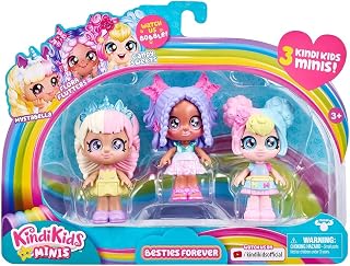 Kindi Kids 50234 Minis 3 Pack Collectable Posable Bobble Head Figurine 3pc