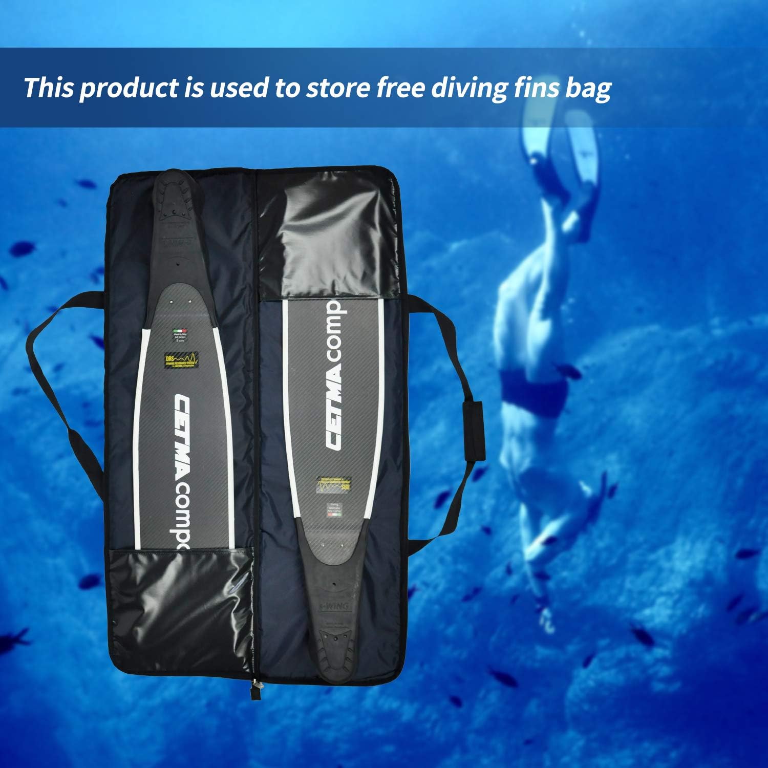 Hiturbo Free Diving Fins Bags Carbon Fiber Fins Protective Bag with High-Density Anti-Collision Pearl Cotton| Portable Diving Fin Bag | Scratch Resistant Free Diving Fin Bag (41INCH) : Sports & Outdoors