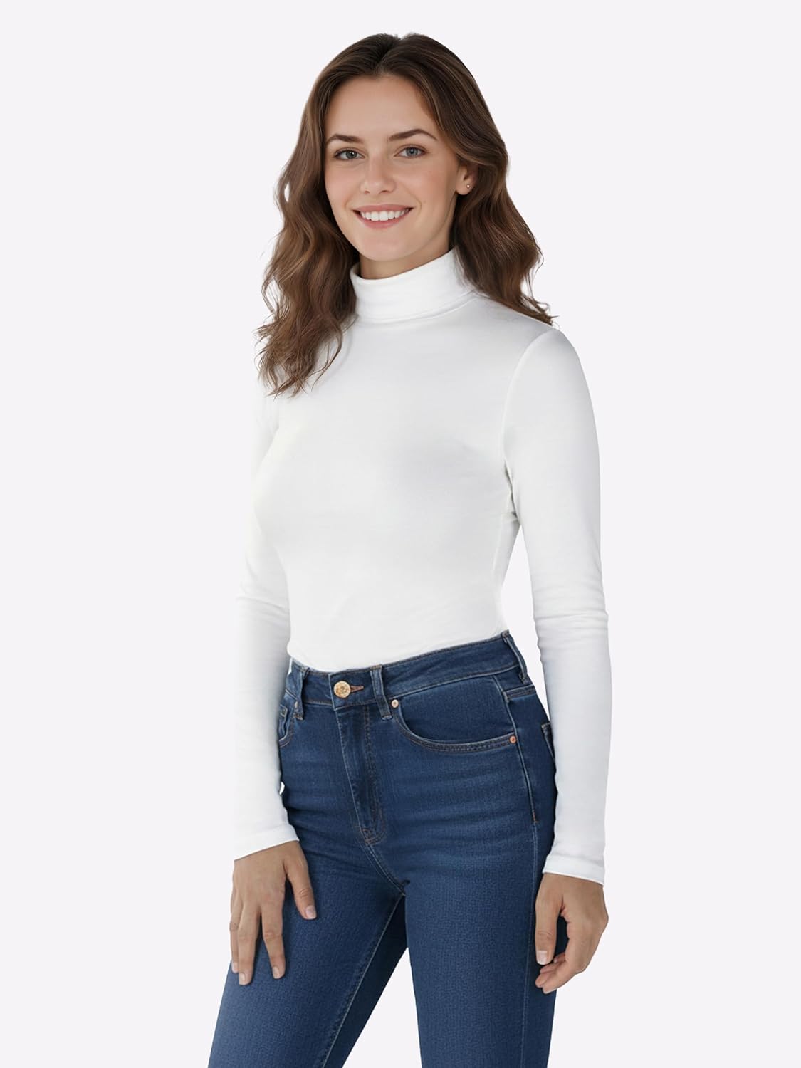 Women's Turtleneck Long Sleeve Shirts Slim Fitted Based Thermal Underwear Lightweight Active Shirt Fall Clothes 2025 - Image 3