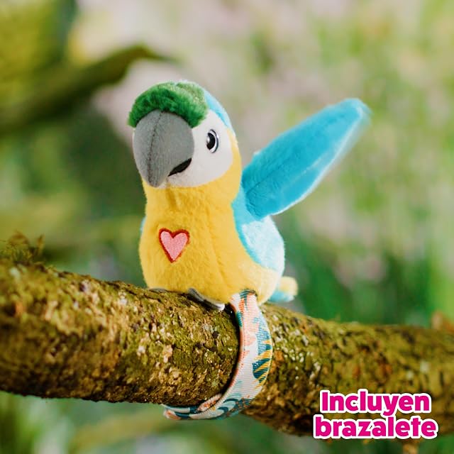 Foto 5 de 6 de HAPPY YAPPERS Loro Azul - Pajarito Interactivo Que Canta, Mueve Las Alas y Repite lo Que Dices, Incluye…