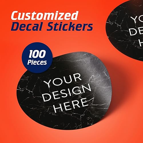 Vista 682 de DayStar Custom Signs & Design - 100 adhesivos de vinilo personalizables, con texto, imagen, diseño y logotipo; adhesivos para logotipo de embalaje