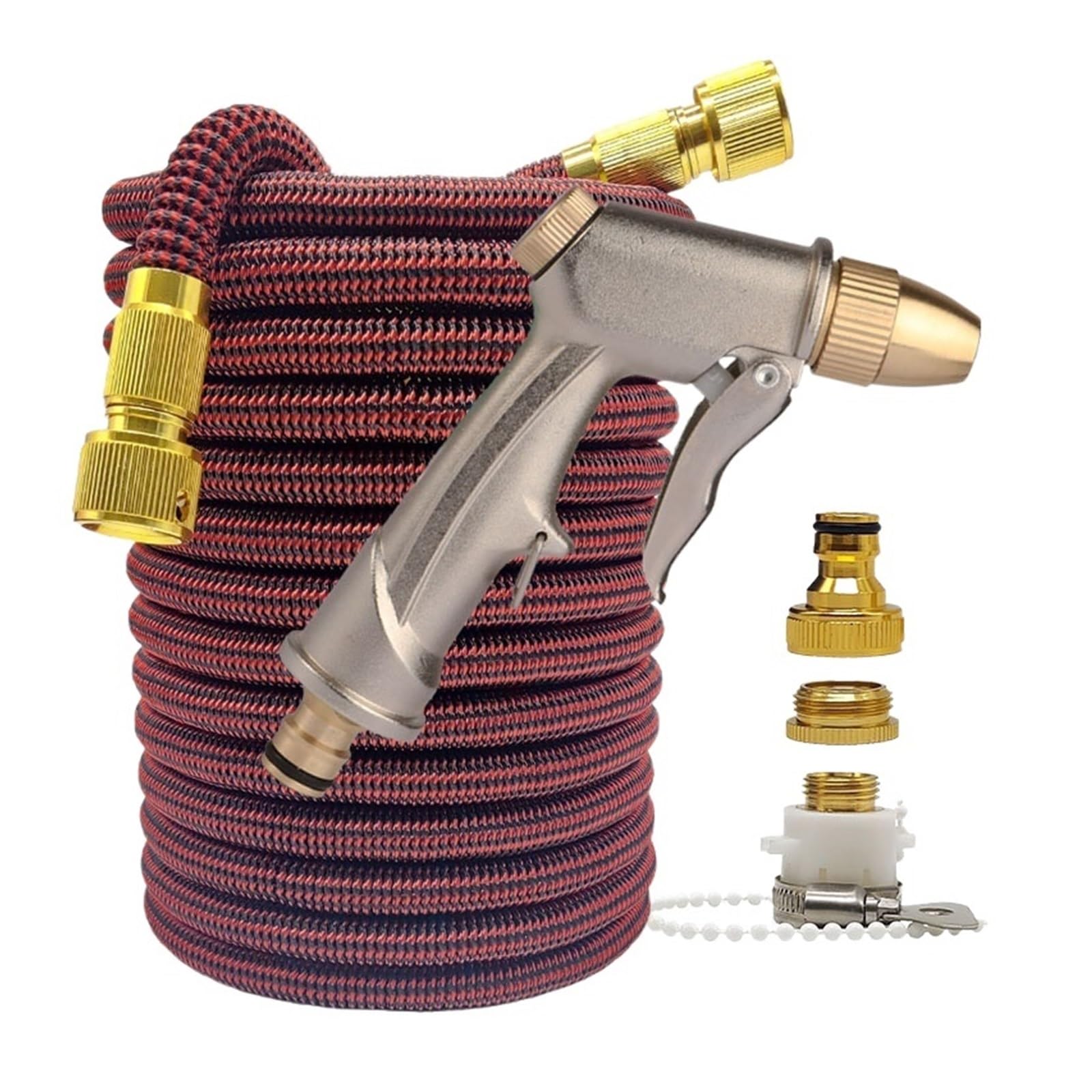Tubo da giardino leggero espandibile Tubo flessibile ad alta pressione dell'acqua del giardino 2,5-30 metri Tubi flessibili espandibili delle bande for l'irrigazione dell'azienda agricola del giardino
