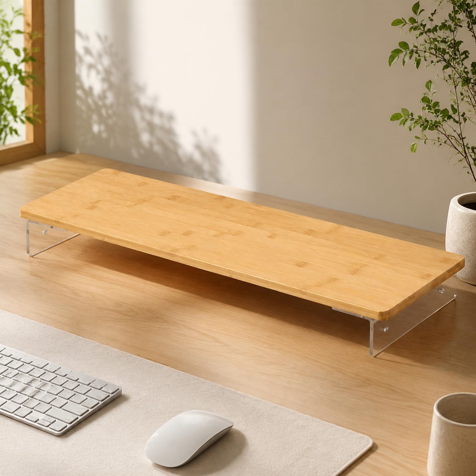 Rehaueur Moniteur Bureau à Un Étage Support D'écran Plateau en Indéformable, 66CM