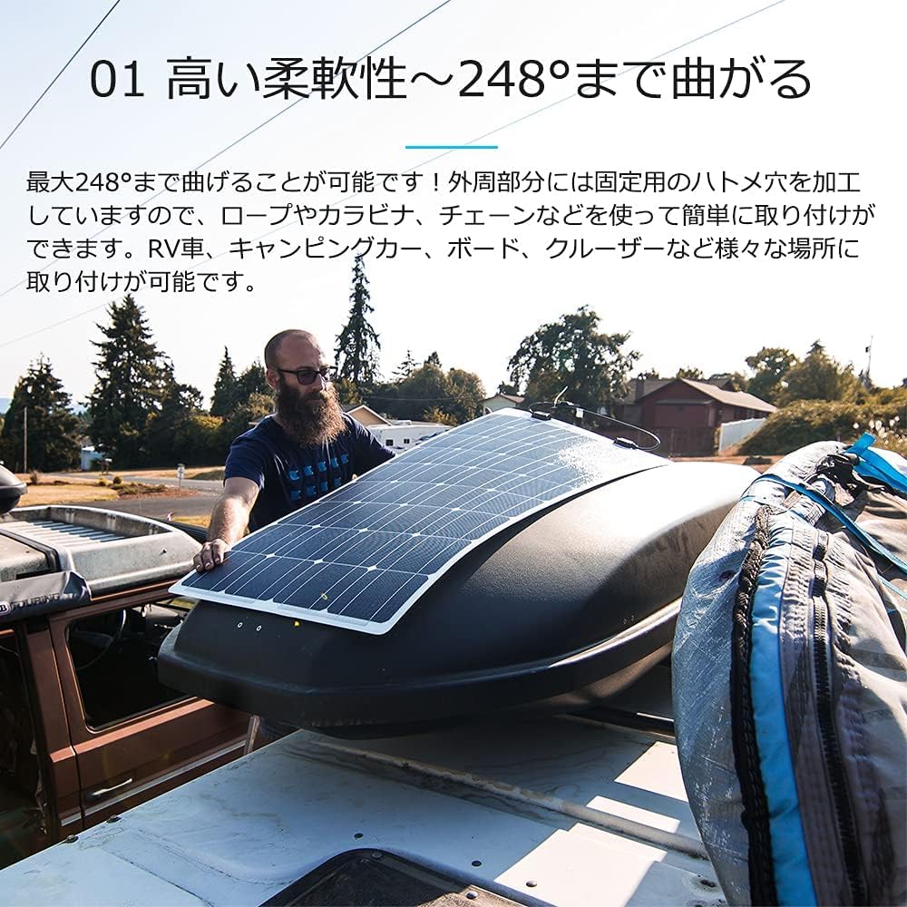 値下げ。ソーラーパネル100w２枚　175w ２枚　レノジー RENOGY レノジー ソーラーパネル ソーラーチャージャー175W 単