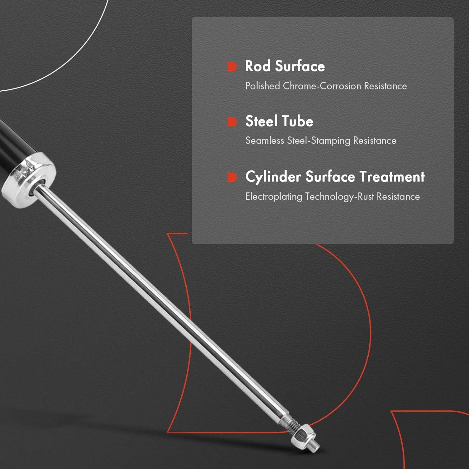 A-Premium Rear Shock Absorber Compatible with Volkswagen Jetta 2019-2024 & Audi A3 2015-2016, 2-PC Set