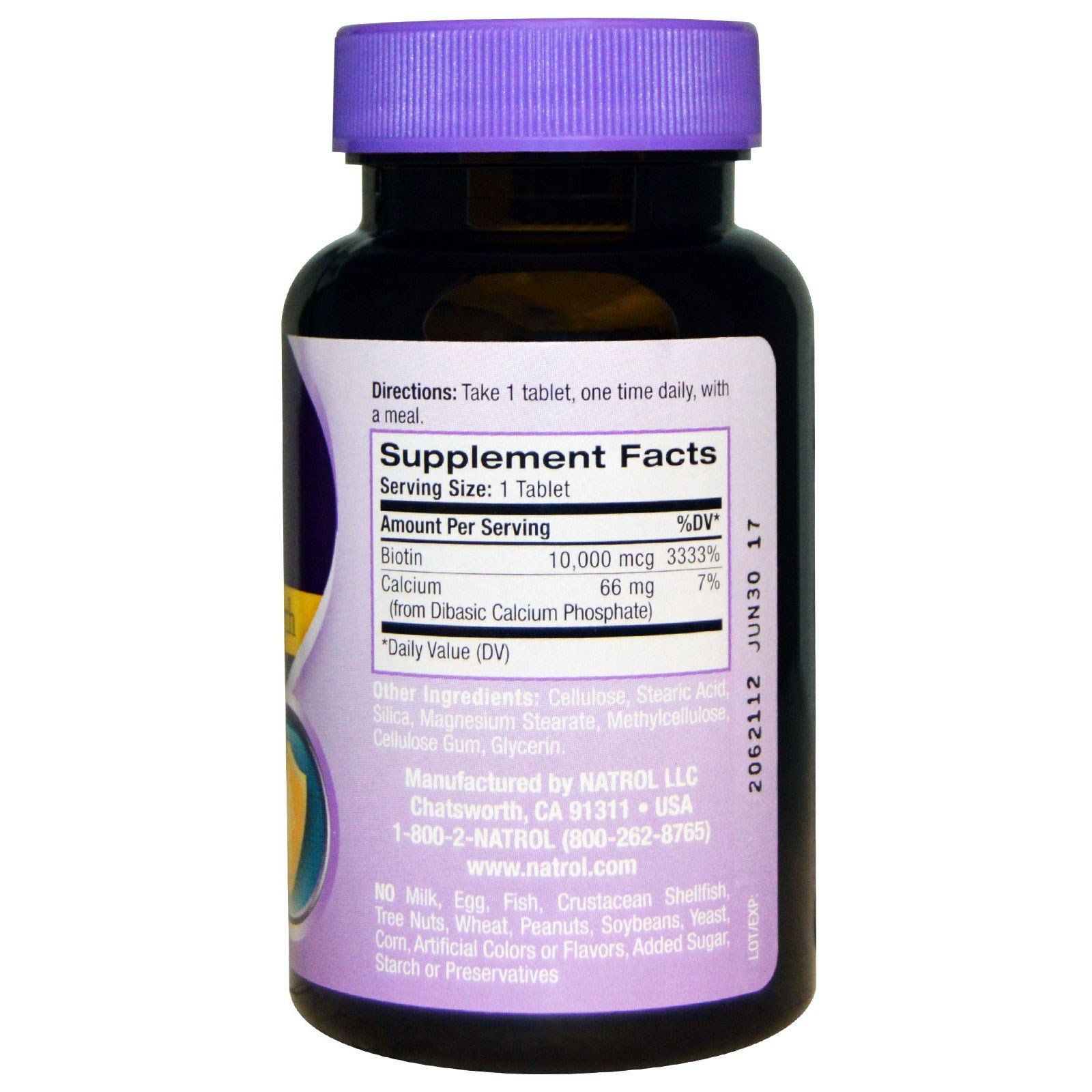 NatrolBiotin Maximum Strength - 10,000mcg, 100 Tablets