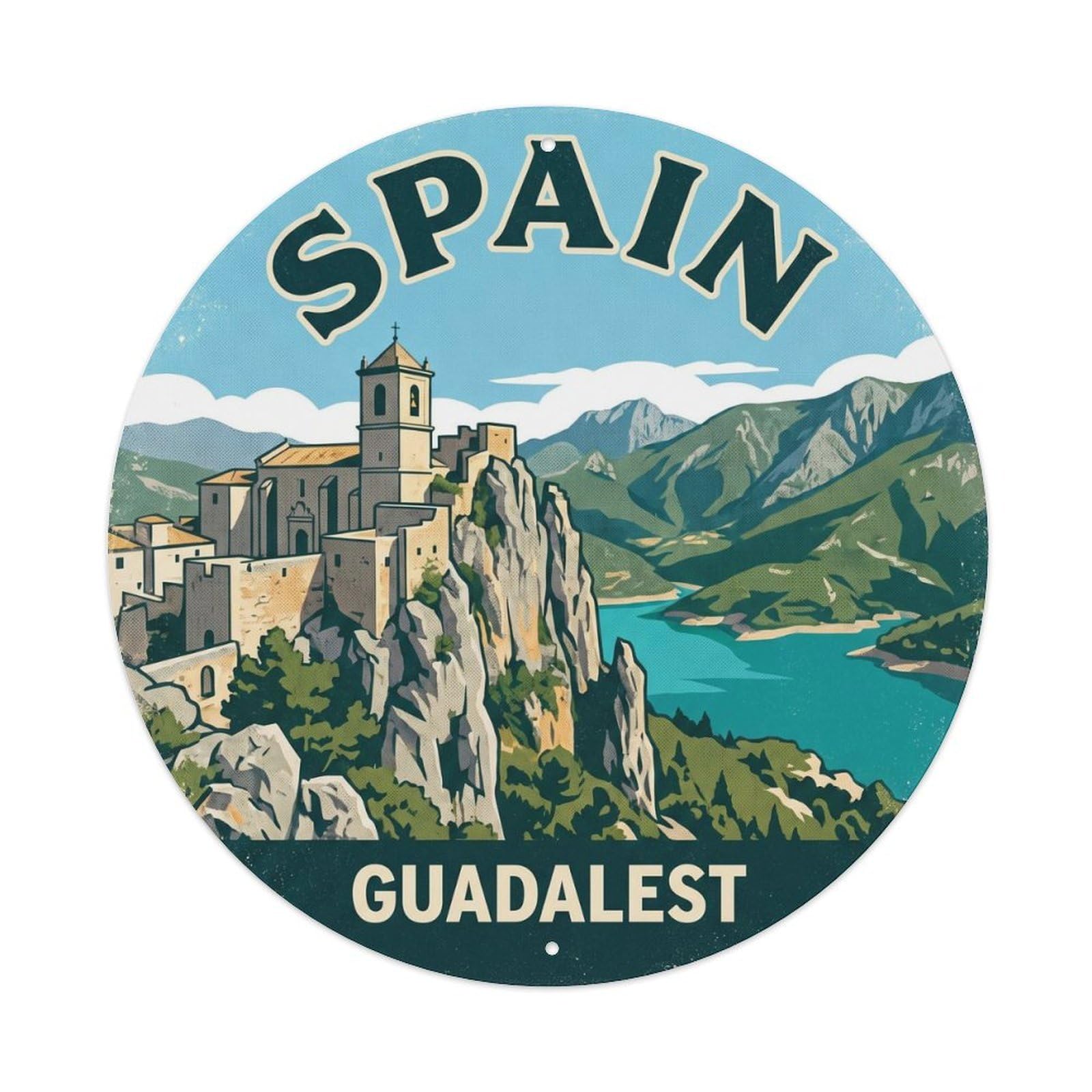 Alicante Guadalest Spain Landmark Travel Metal Tin Sign