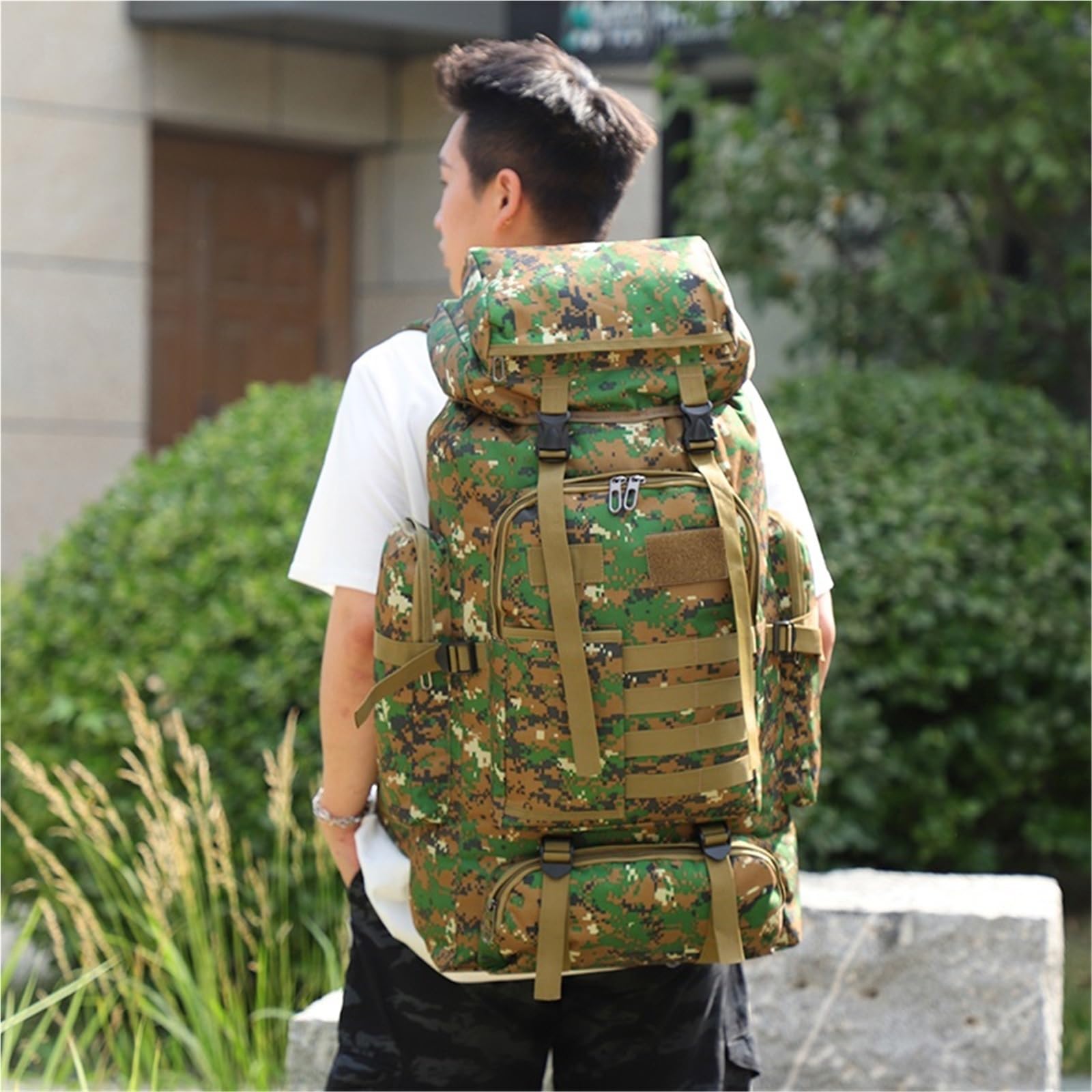 80LM Torba wspinaczkowa Climb Plecaki taktyczne Duży plecak na zewnątrz Piesze wycieczki Campingowe torby podróżne(Urban camouflage)