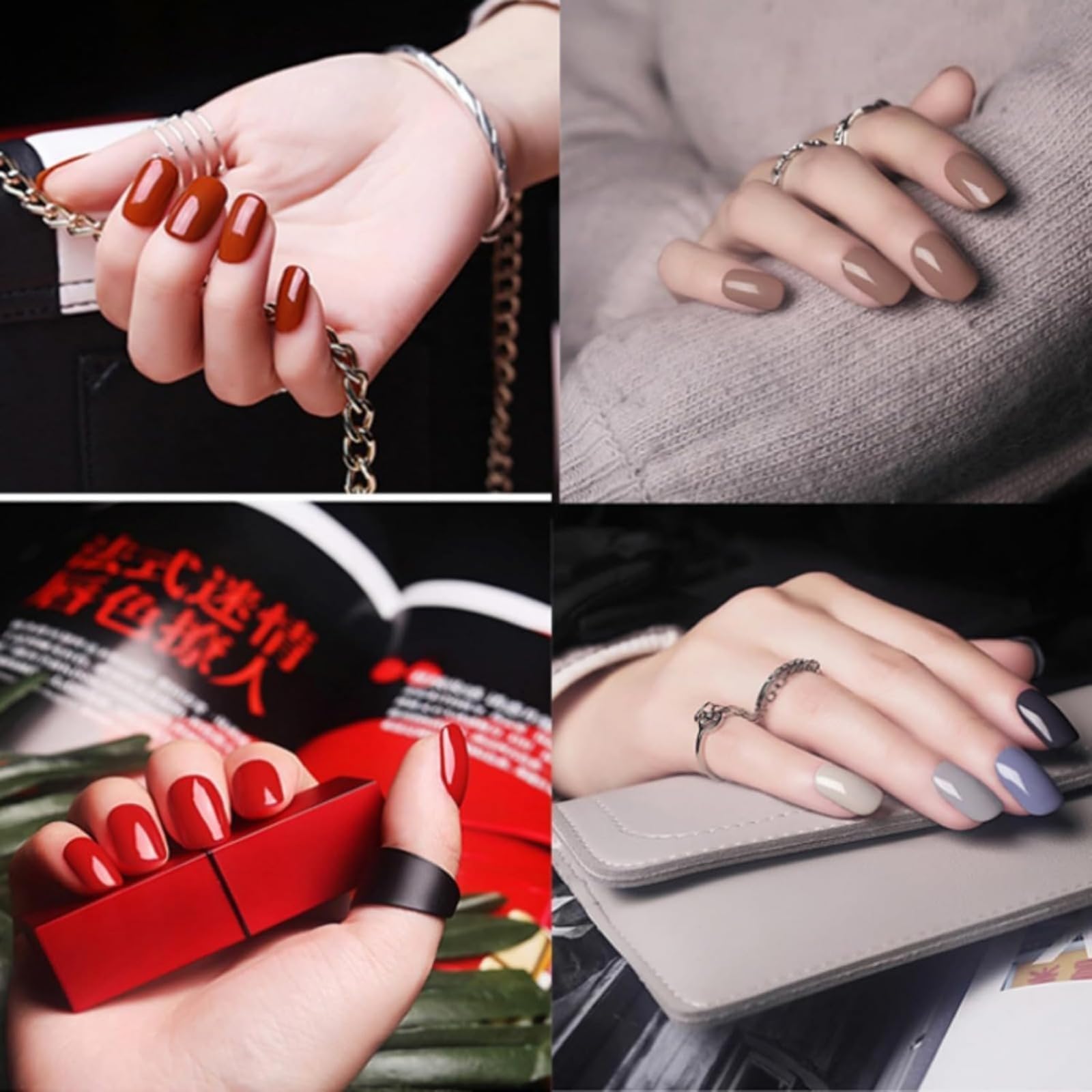 Nail Polish Pens Quick Dry, Gel Nail Polish Pen 3 in 1, Quick Drying Gel Nails Pen Polish Set, 6 Colors Per Set (#3)