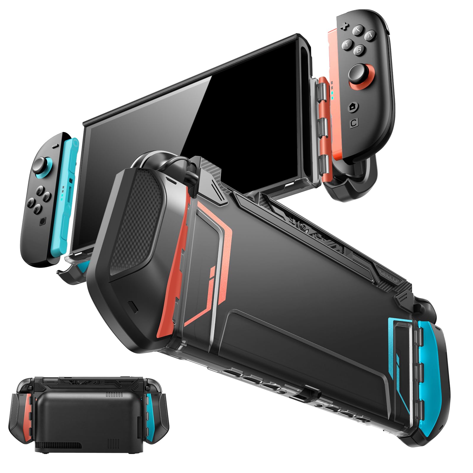 Mumba Nintendo Switch 2 2025 Case, TPU Grip Protective Cover Dockable Accessory for Nintendo Switch 2 and Joy-Con Controller [Blade Series] : Video Games