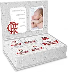 Caixa Porta Lembrança Bebê - Meus Pequenos Tesouros Flamengo Brasfoot