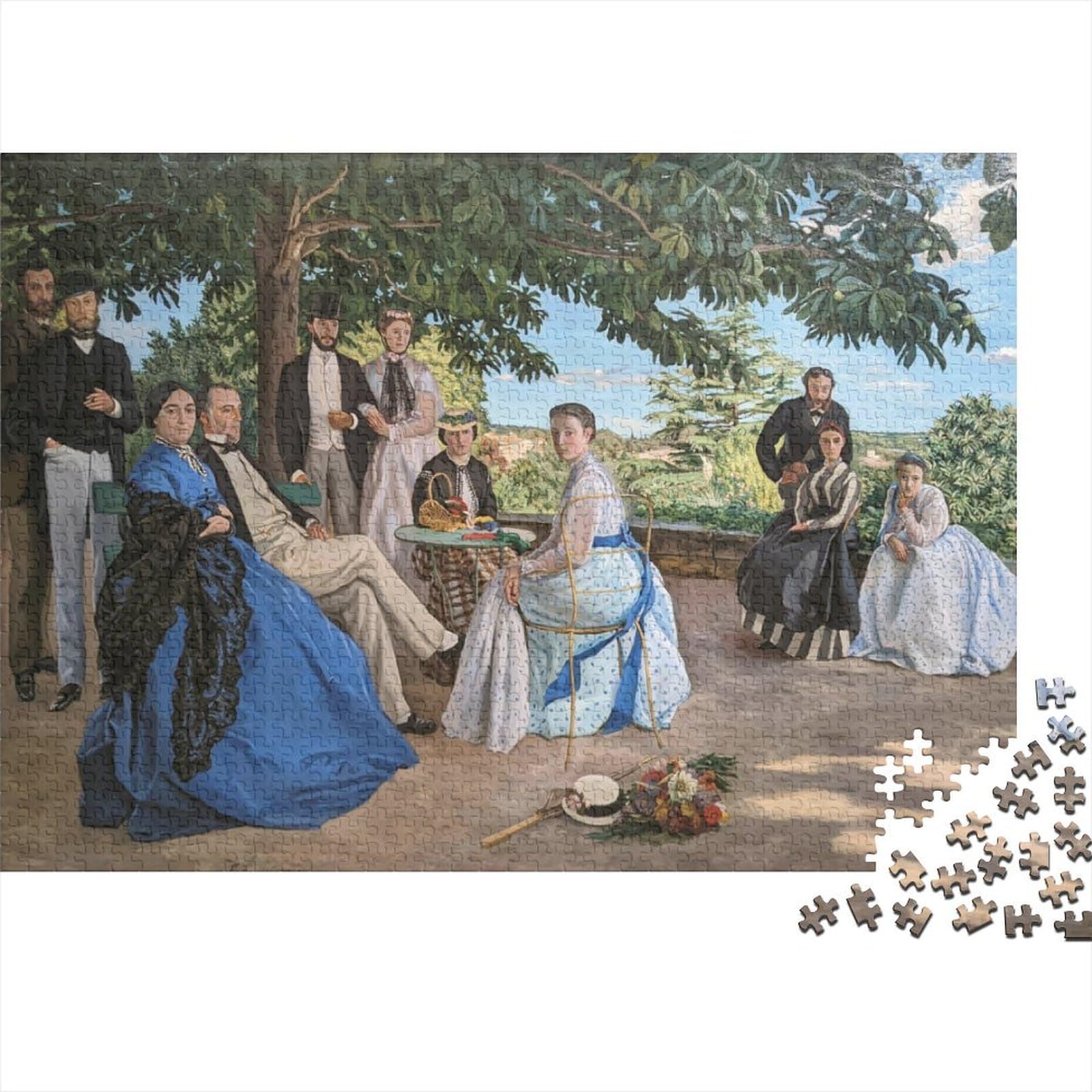 Frederic Bazille Puzzle Wooden 1000 Pieces Fine Art Jigsaws Impossible Museum Jigsaws World-famous Paintings Puzzles Challenge Toy Home Decoration
