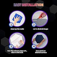 Vista 7 de Mollywell Hexagon Acoustic Panels, High Density, Soundproofing, Decorative Noise Reduction Felt Wall Tiles for Ceilings, Home Office & Gaming Room