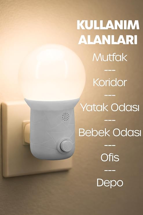TELVESSE 2li Gece Lambası Kubbe Tip 2 MOD Sarı-Beyaz Işık Koridor Hol Işığı Uyuma Işığı Beyaz+Pembe GC11 [Enerji Sınıfı A]
