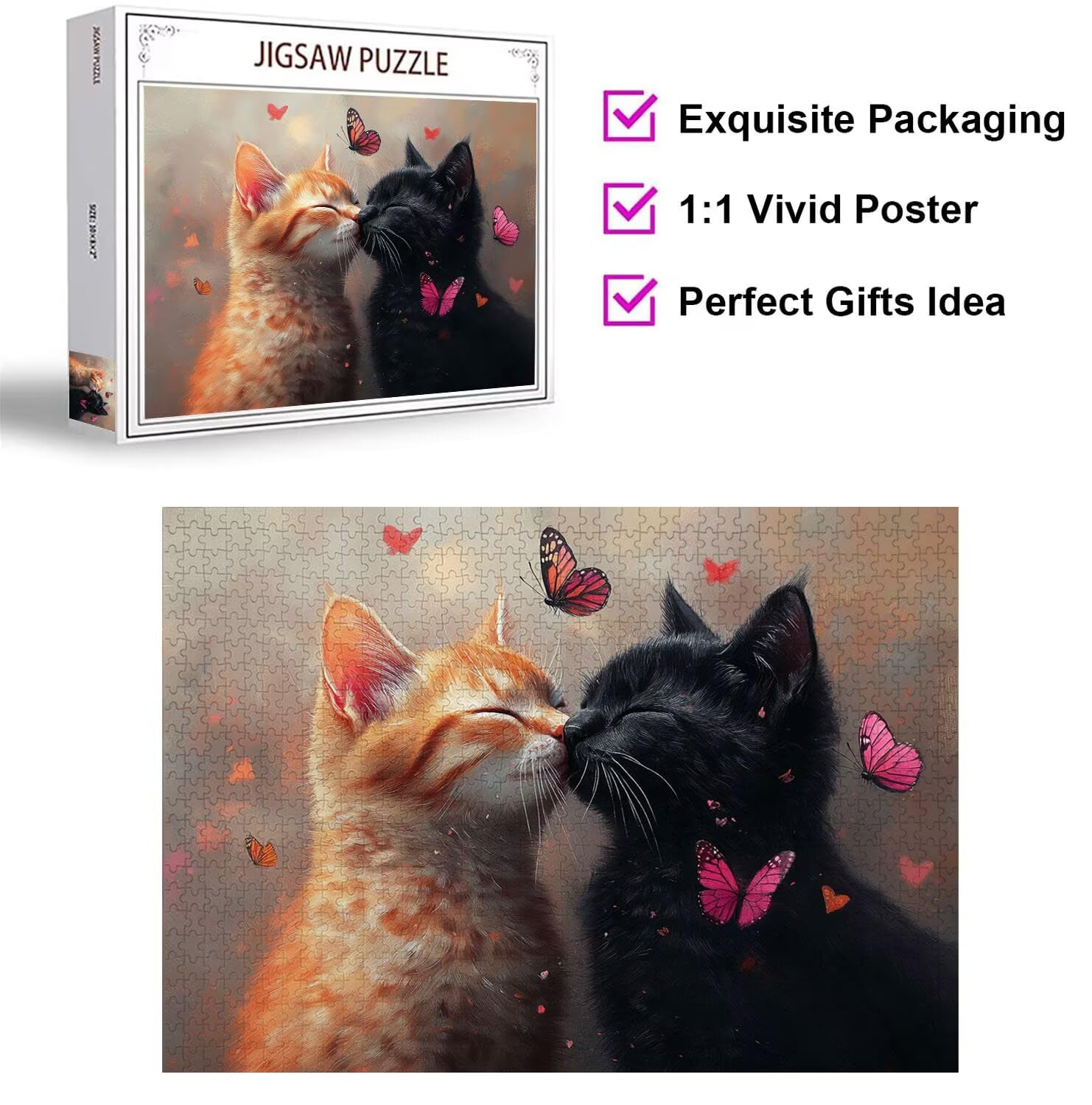 Puzzle 4000 elementów motyl wyzwanie klasyczne puzzle, n-268 | Rodzinne puzzle, zajęcia relaksacyjne, trudna sztuka puzzle koty, niepożądane wyzwanie, prezent dla kobiet