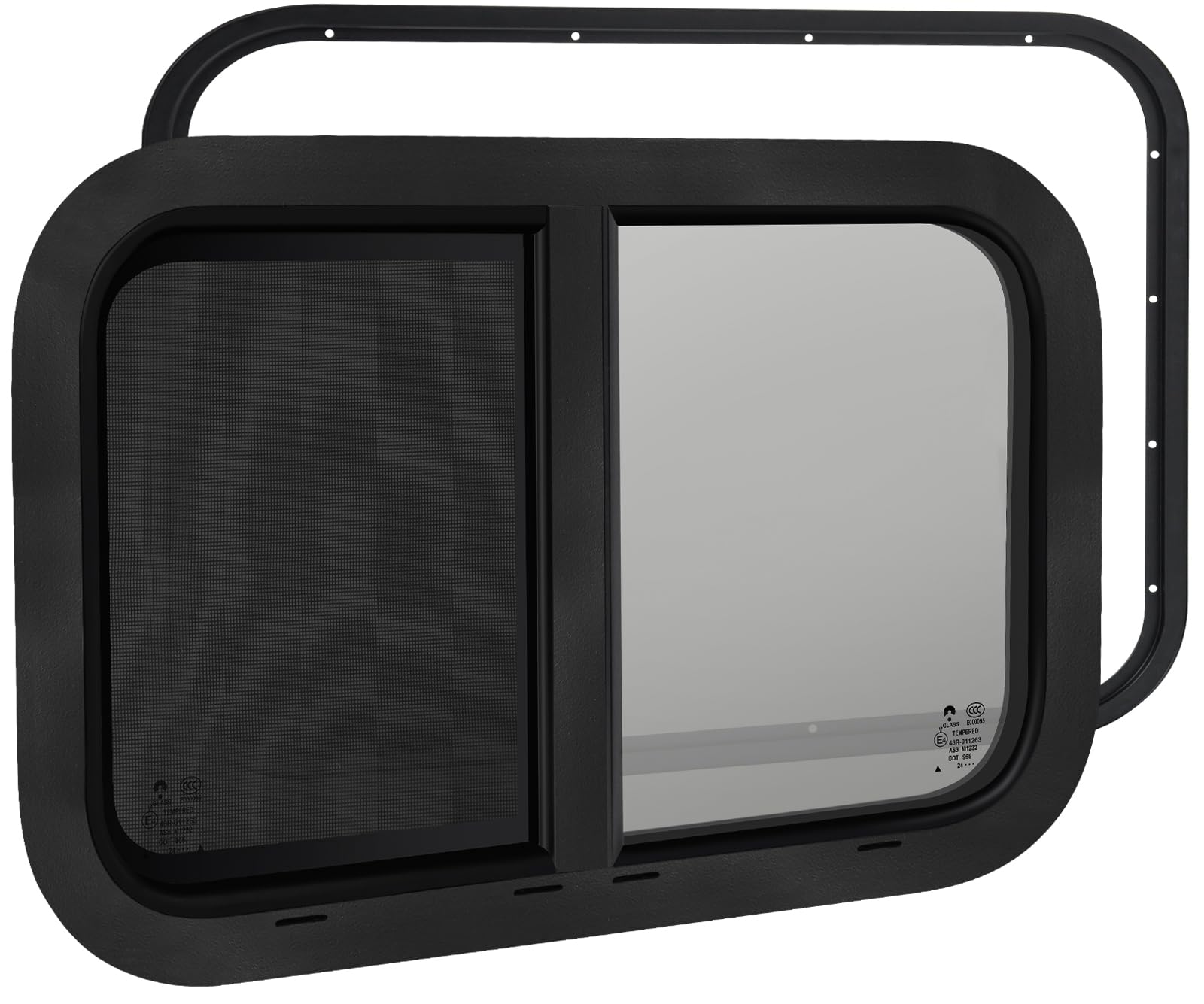 18"W x 15"H RV Windows for Cargo Trailer Camper,Tinted Horizontal Sliding