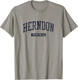 Herndon VA JN3 Vintage Athletic Blue Design T-Shirt