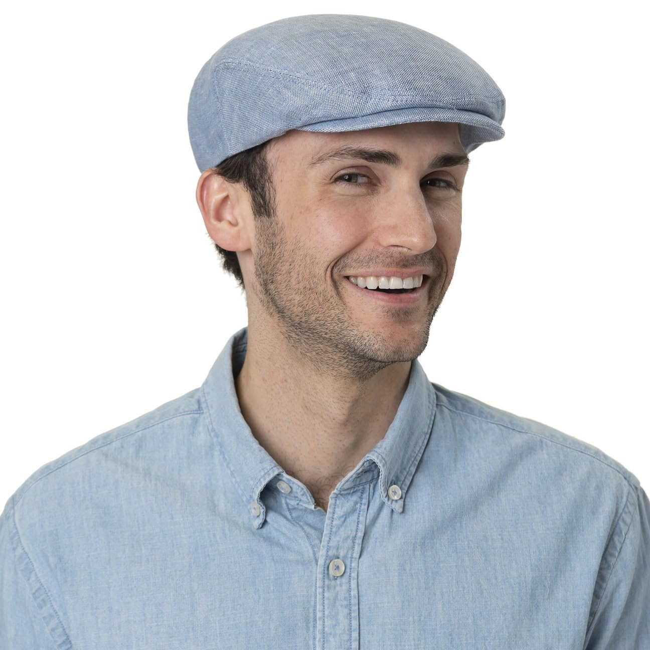 Stetson Just Linen Flatcap Schirmmütze Uni einfarbig Made in EU Damen und Herren Frühling Sommer